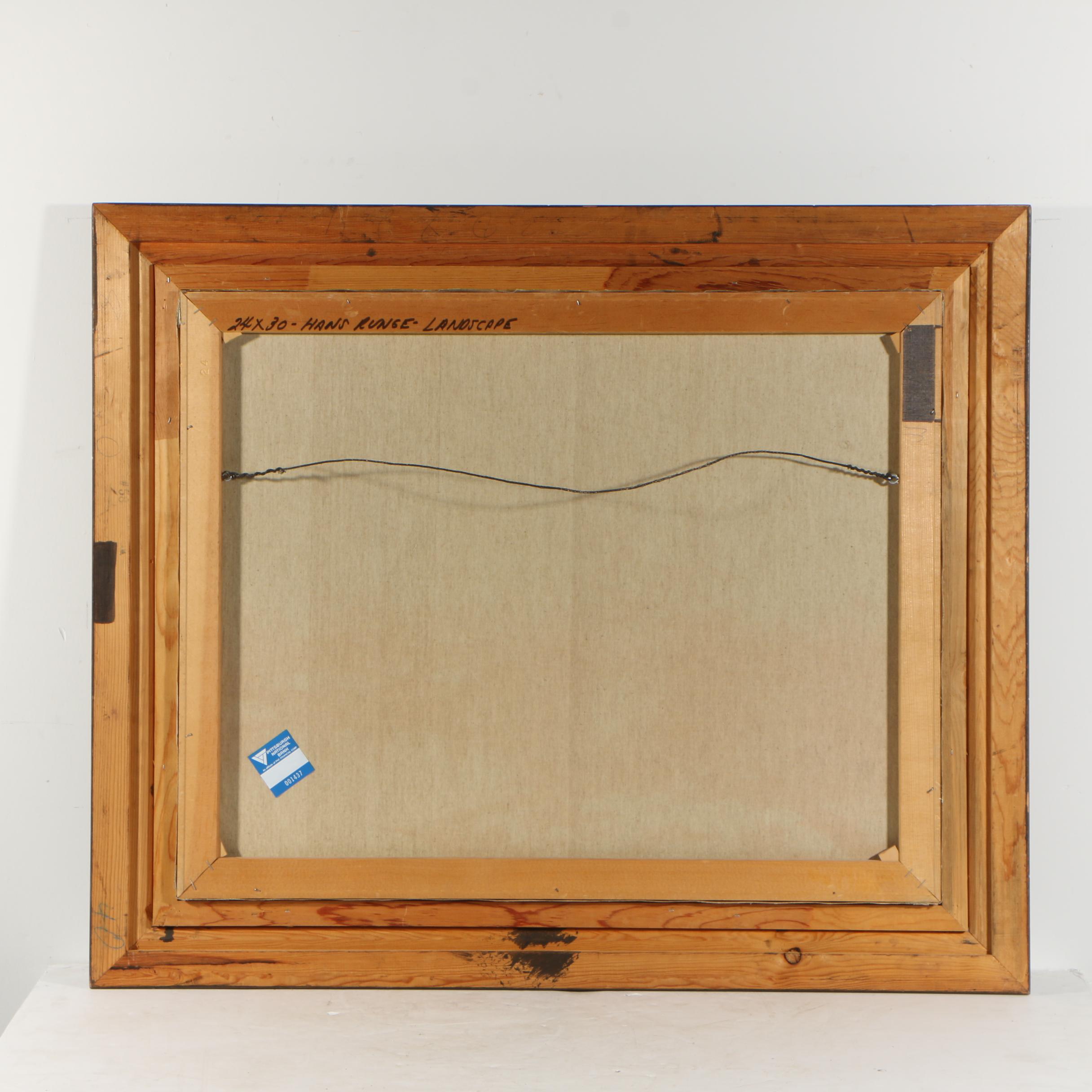 Hans Runge Landscape Oil Painting EBTH