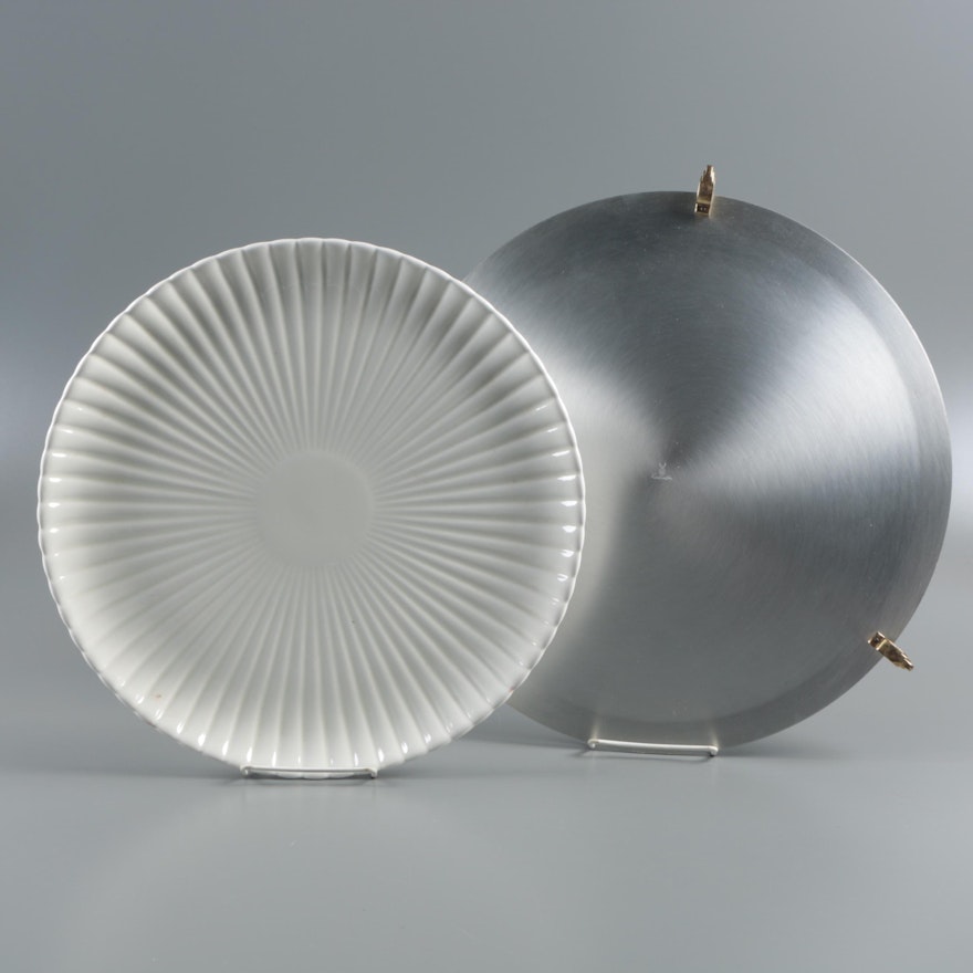 Kensington Aluminum and Ceramic Serving Platters