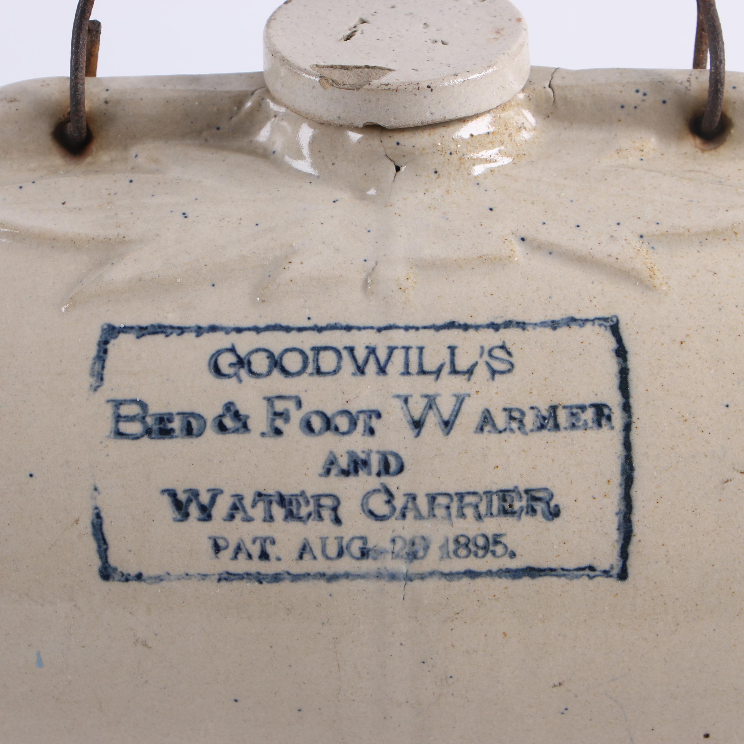 Antique "Goodwill's Stoneware Hot Water Bottle" Patented 1895 EBTH