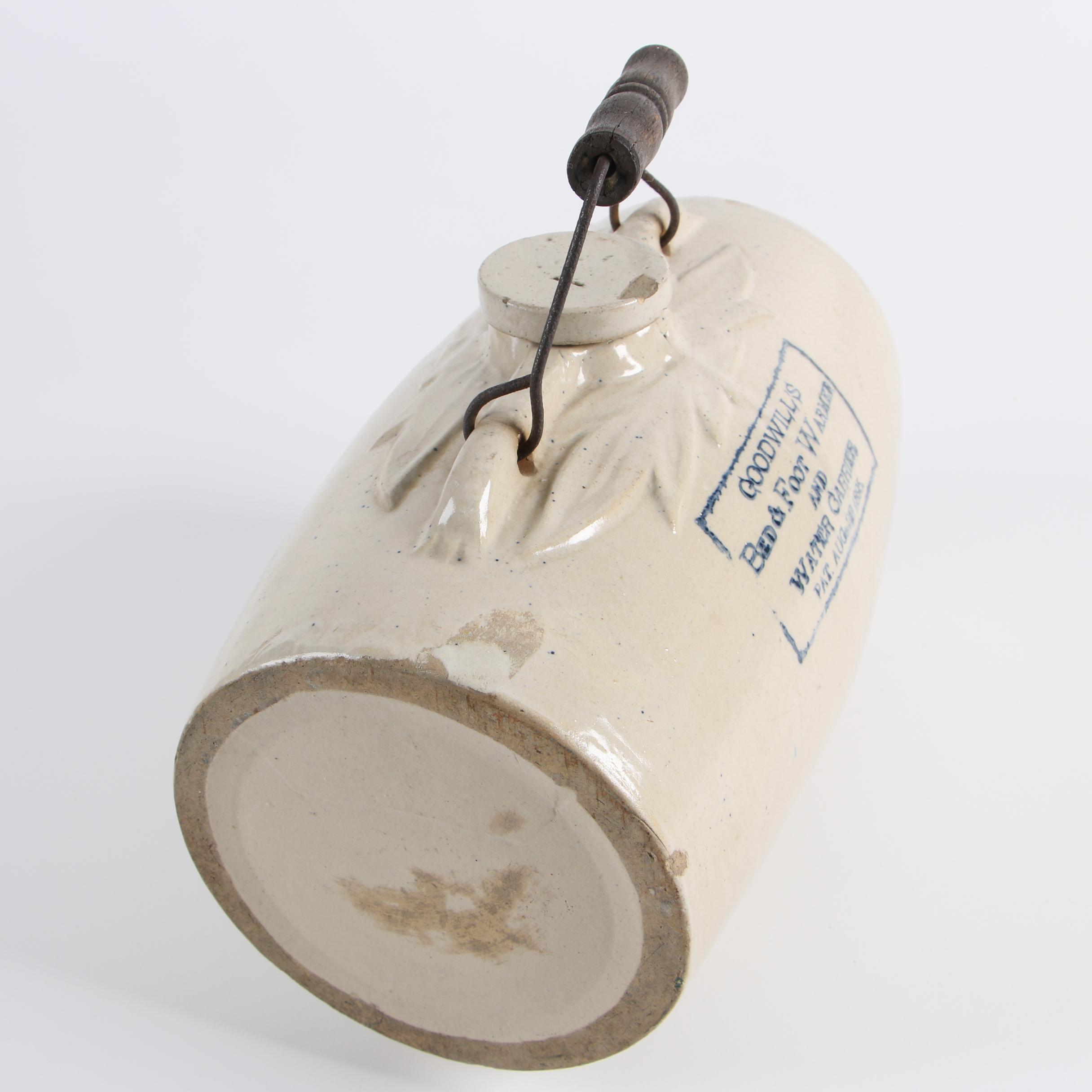 Antique "Goodwill's Stoneware Hot Water Bottle" Patented 1895 EBTH