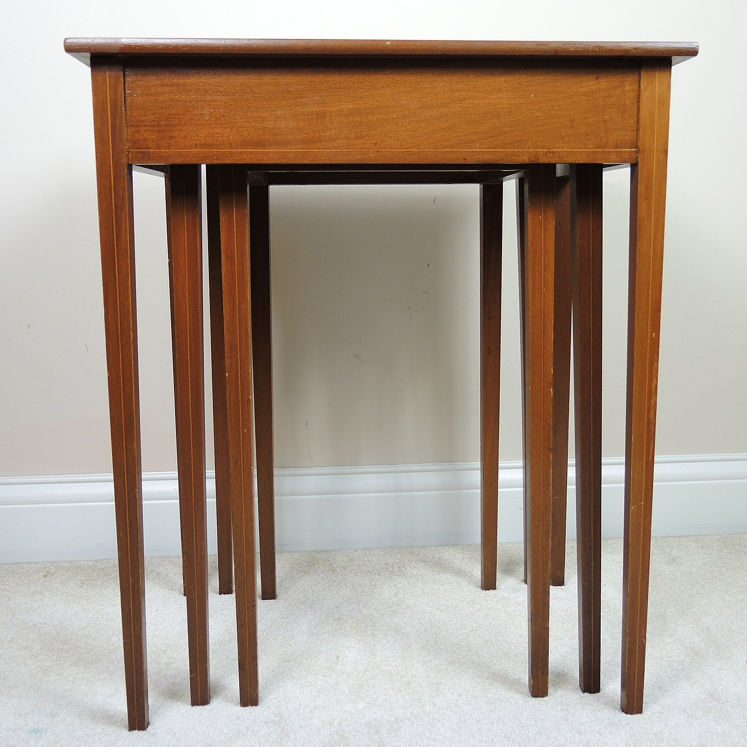 Wood Inlay Nesting Tables EBTH