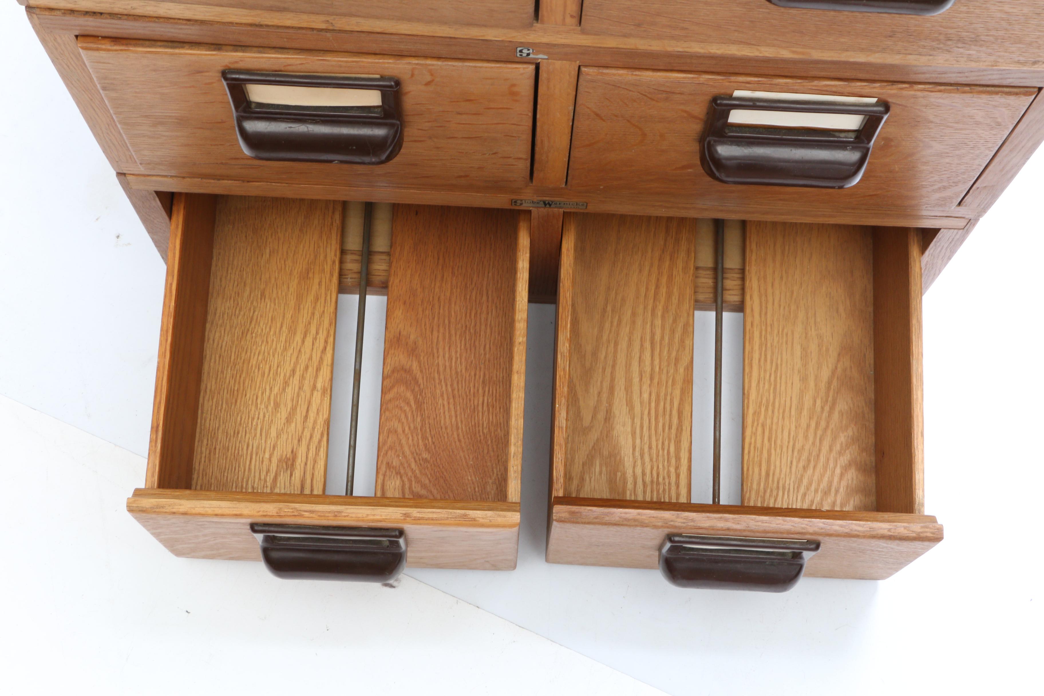 Vintage Globe Wernicke Card Files EBTH