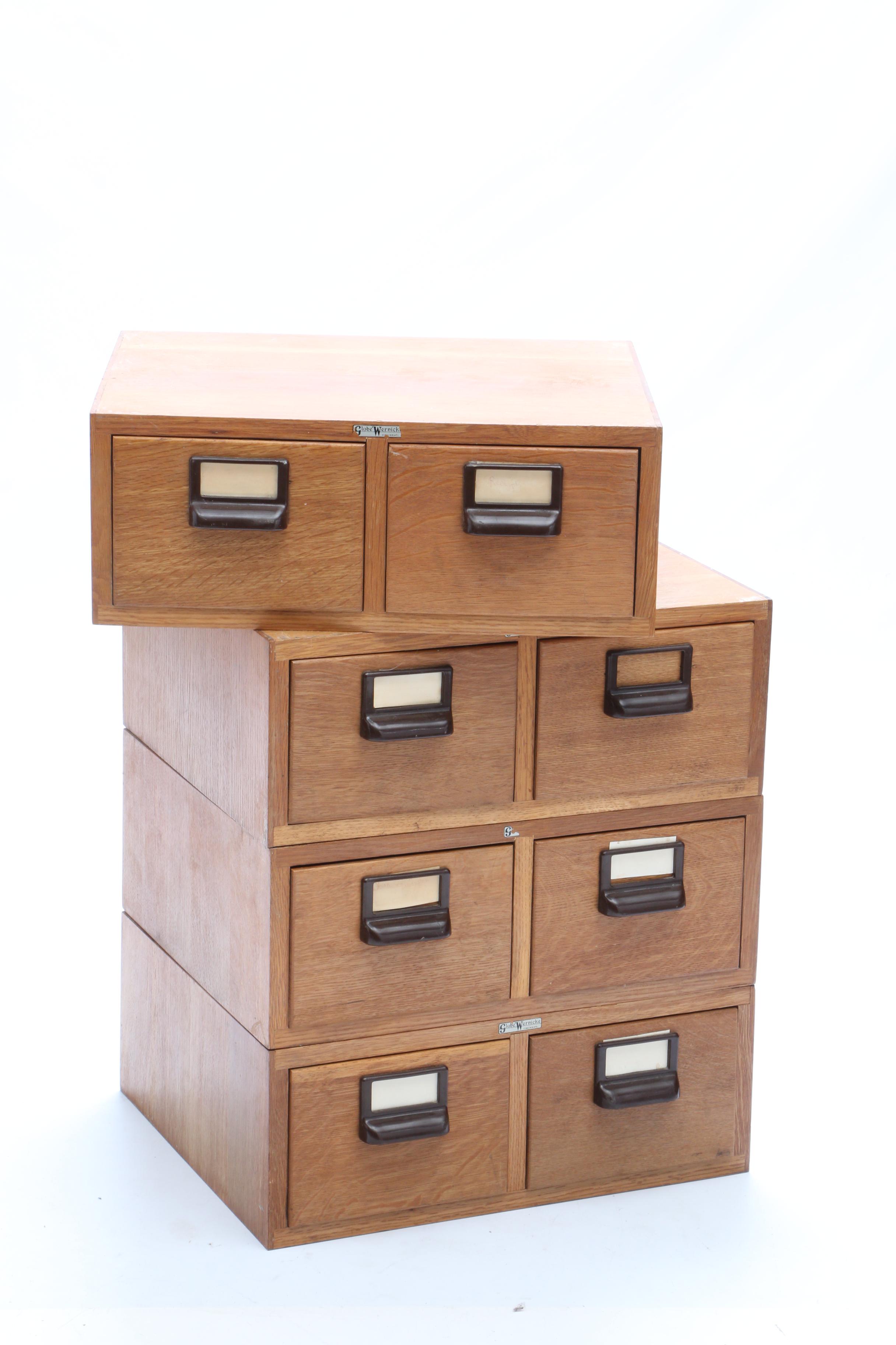 Vintage Globe Wernicke Card Files EBTH