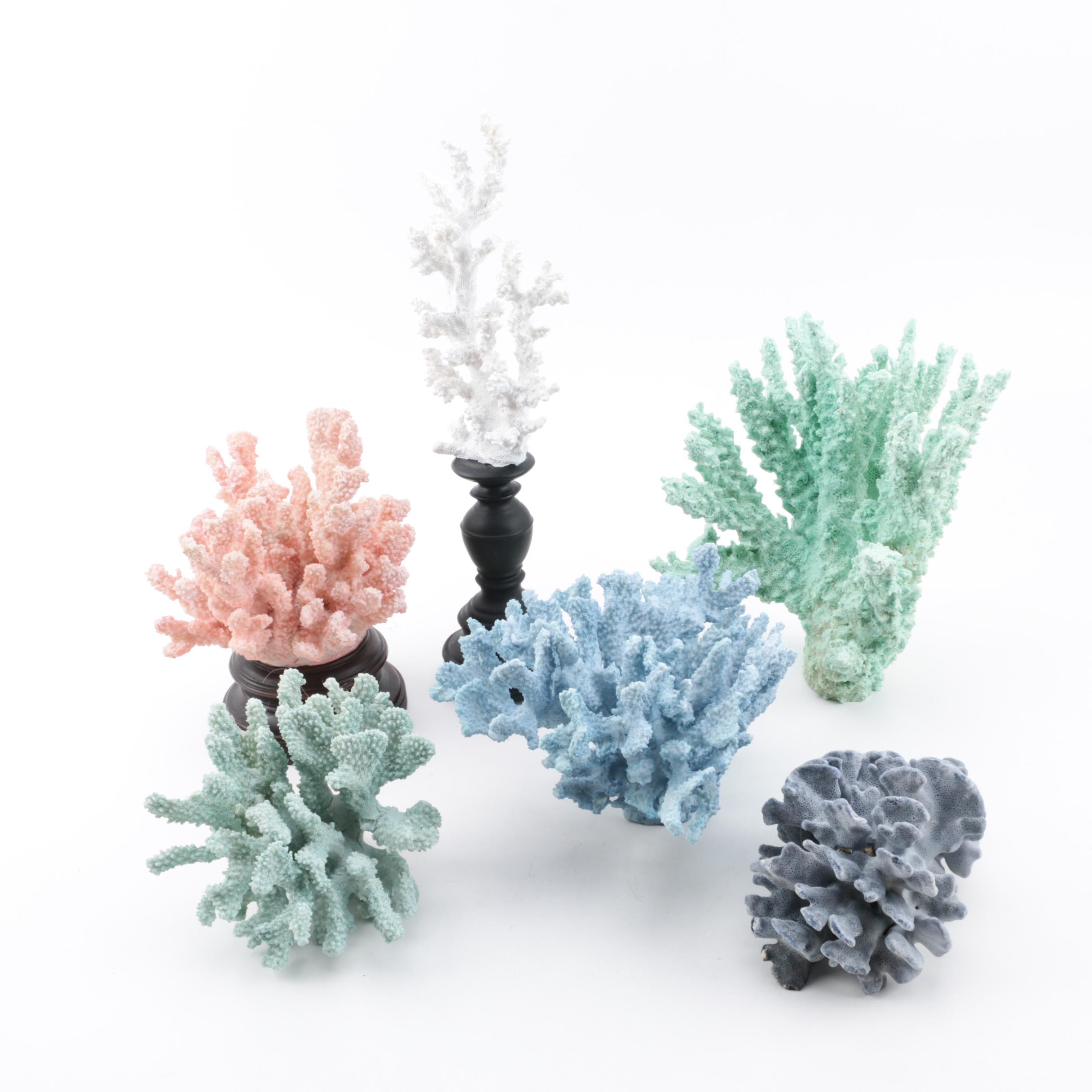 Coral Specimen And Faux Coral Decor Ebth