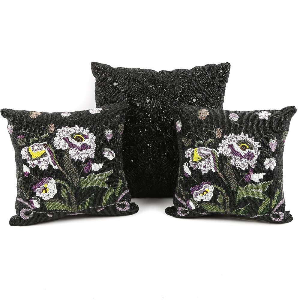Christiana Beaded Accent Pillows Including Night In Paris Ebth