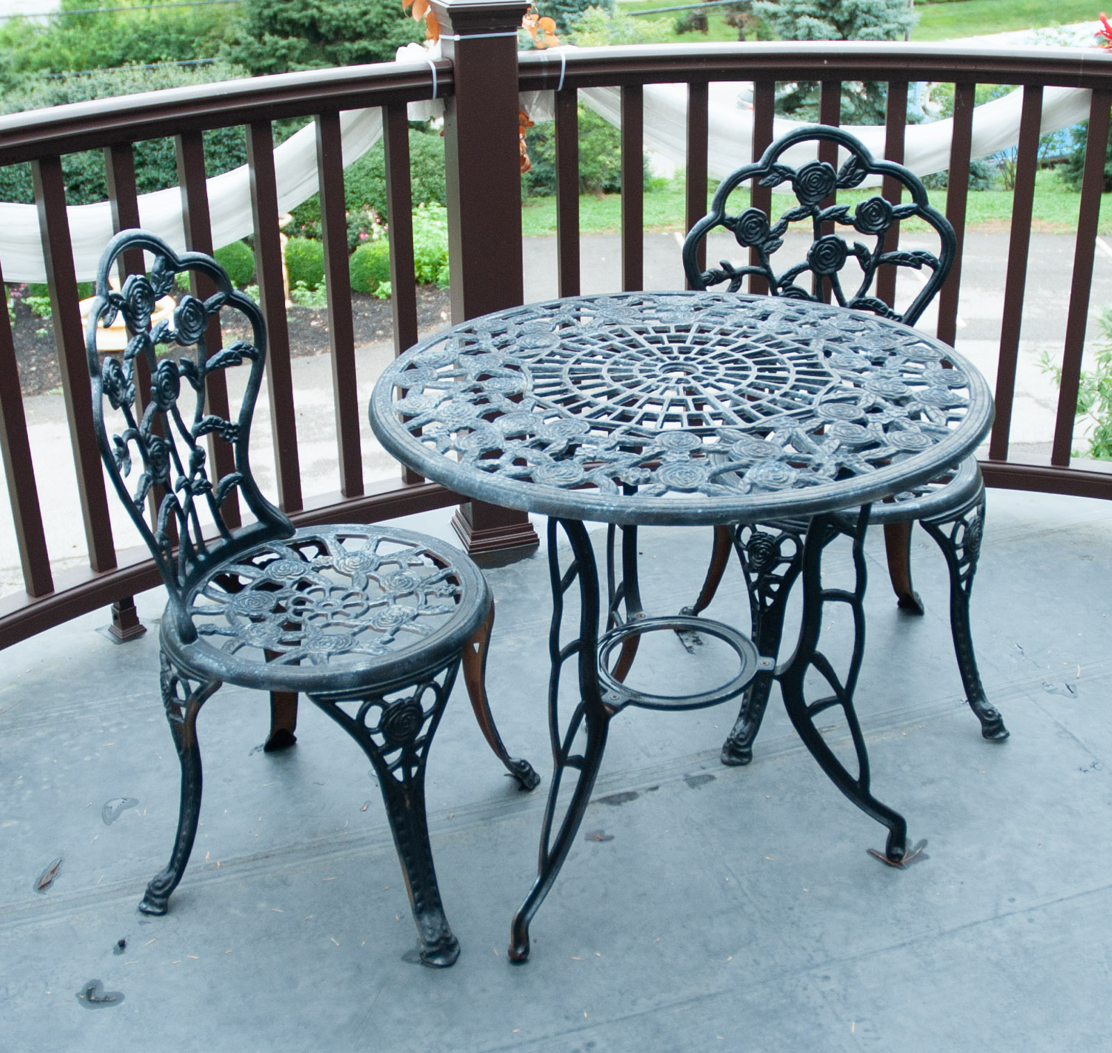 Wrought Iron Bistro Table and Chairs EBTH