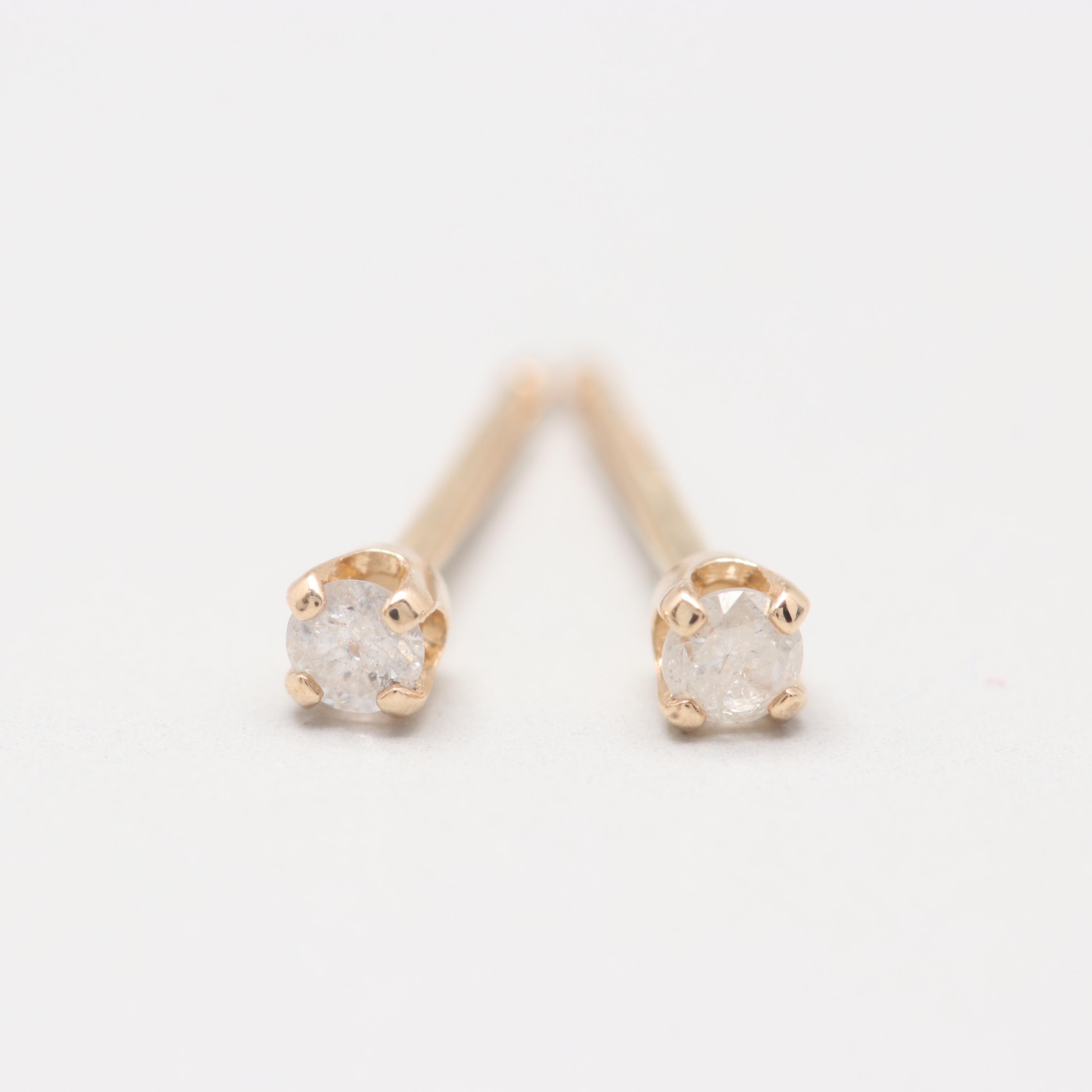 inv 14k diamond earring