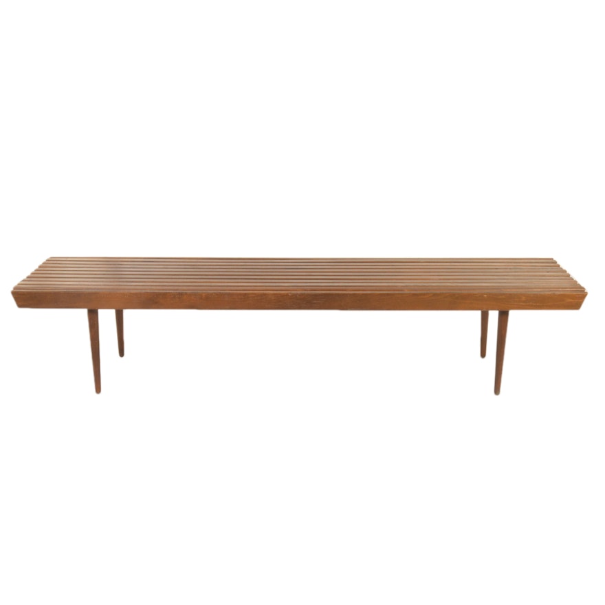 Nelson Style Slatted Bench Ebth