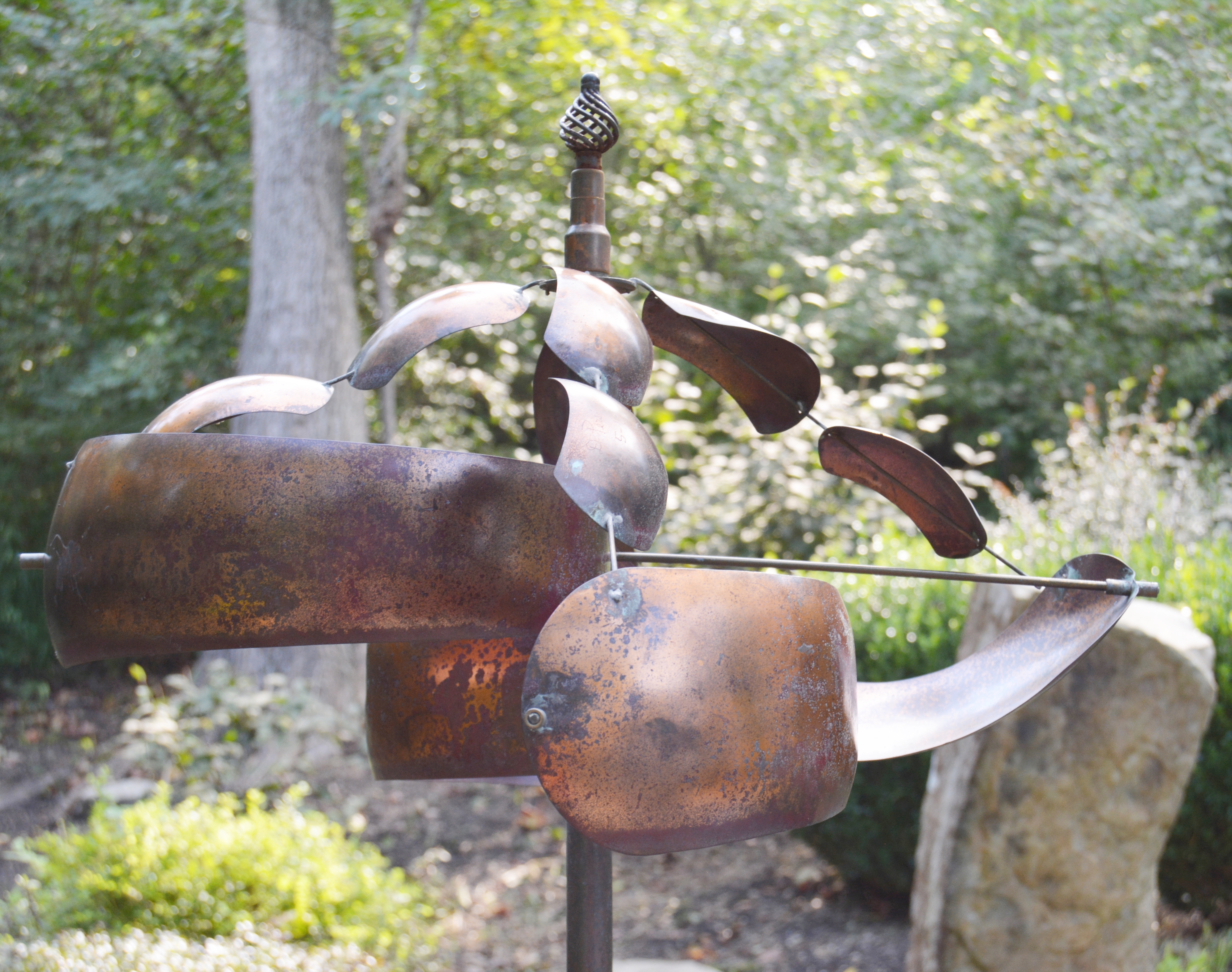 Artisan Copper Garden Wind Sculpture by Don Persinger EBTH
