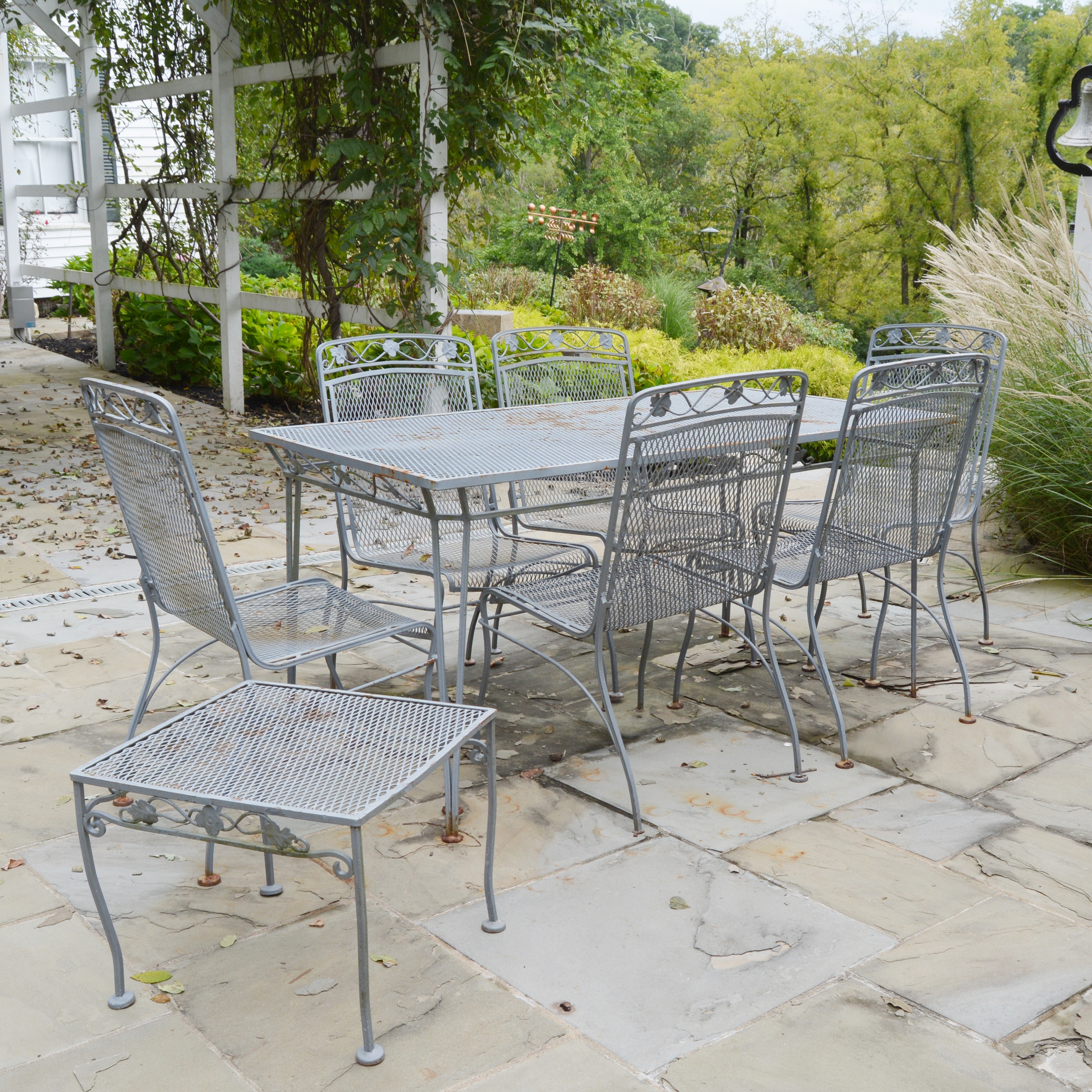Wrought Iron Patio Table And Chair Set Ebth