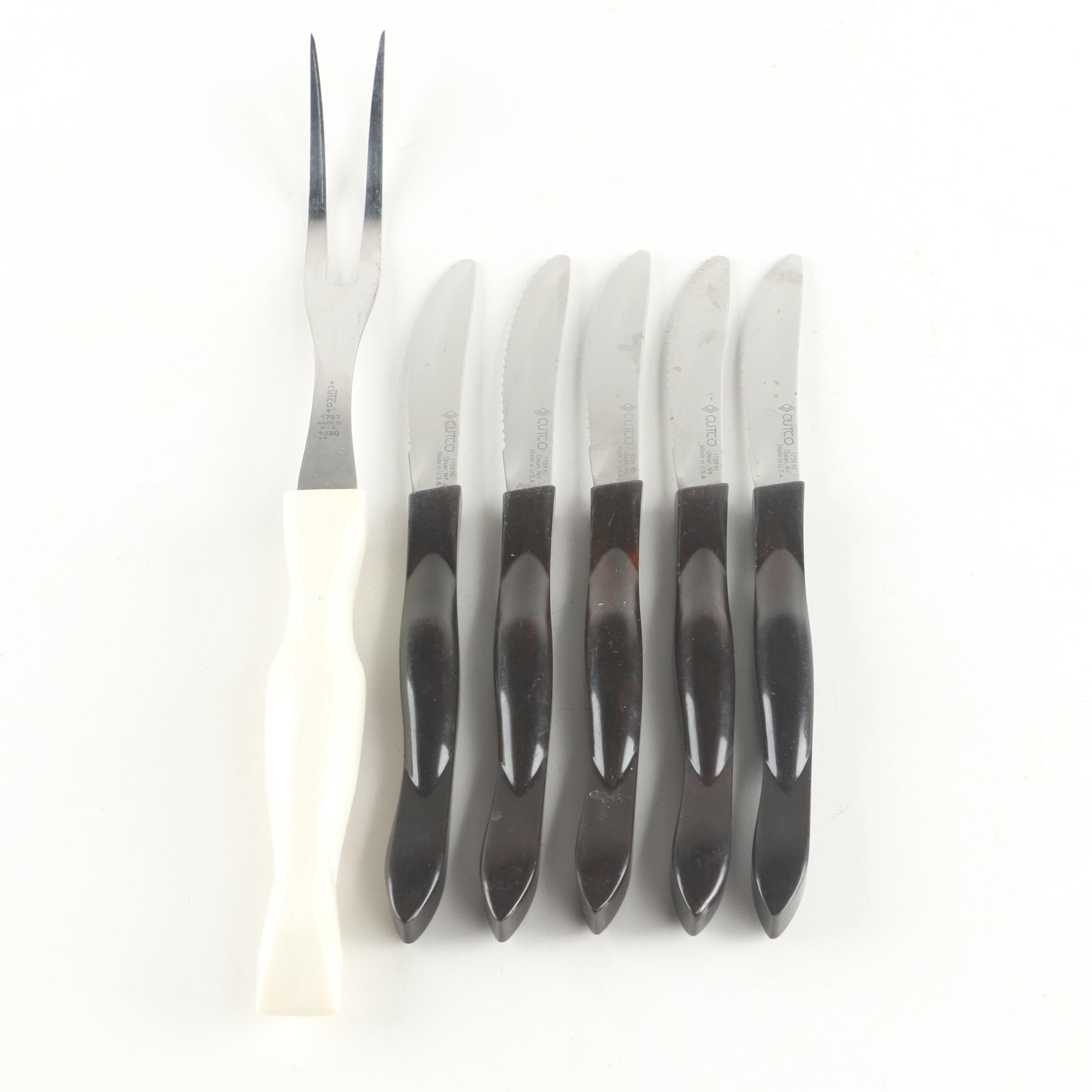 Cutco Carving Fork And Steak Knives