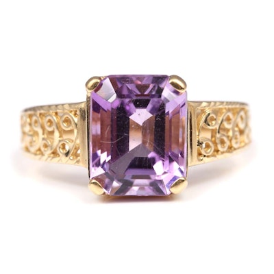 10K Yellow Gold 3.37 CT Amethyst Ring 10K Yellow Gold 3.37 CT Amethyst Ring