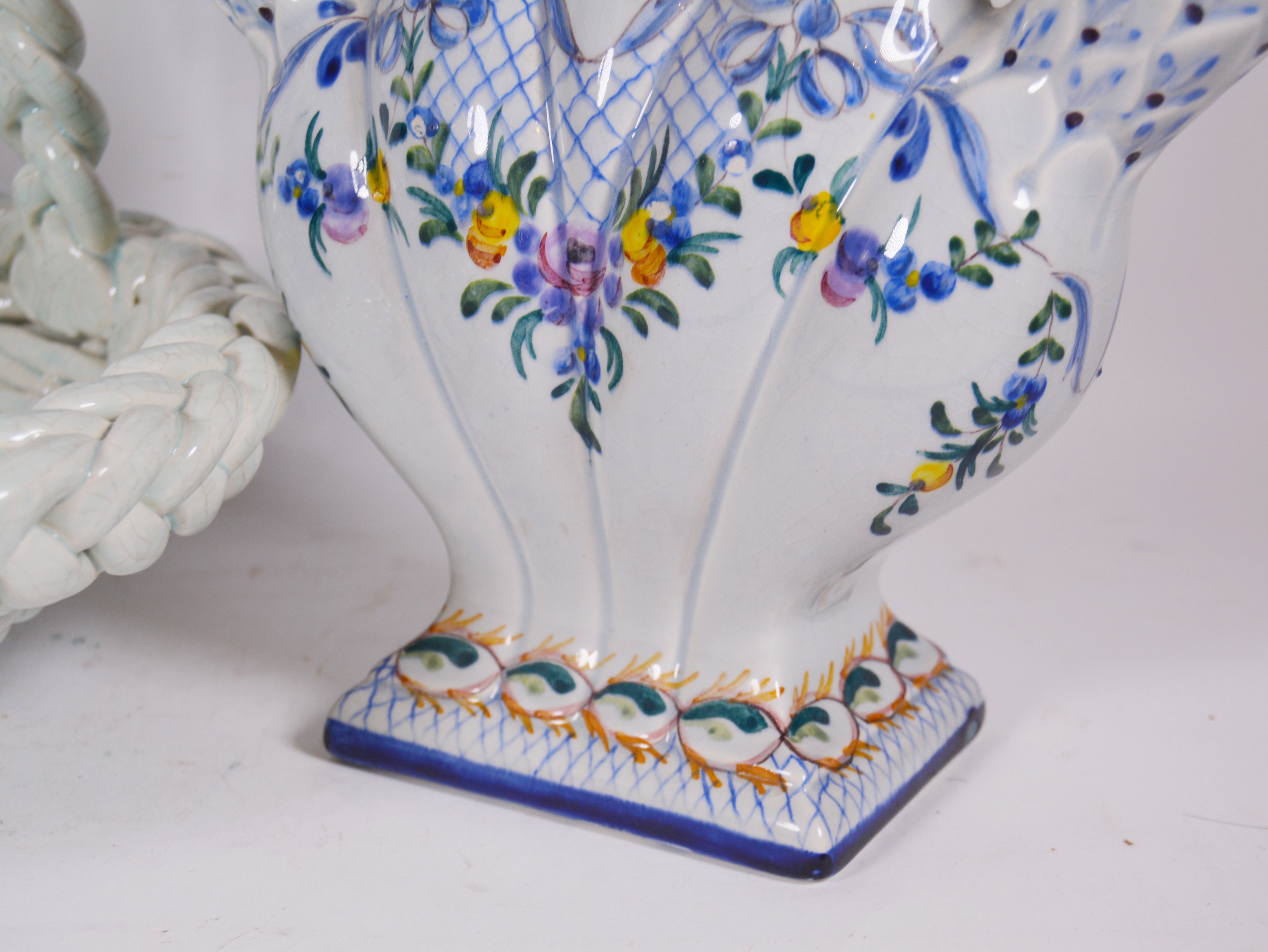 Portuguese Carvalhinho Porto Pottery Tulipiere and Casafina Pottery