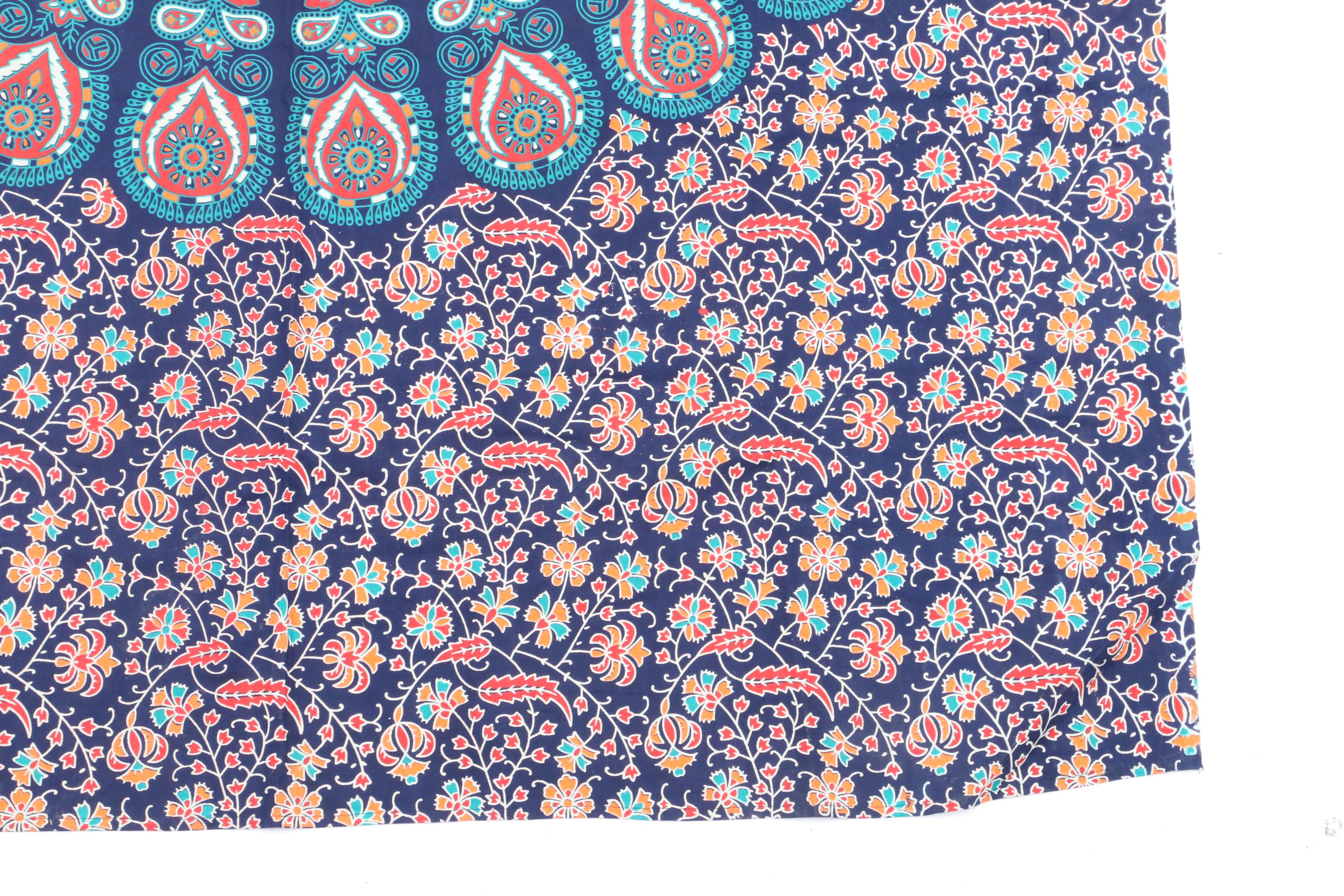 Printed Indian Cotton Bed Cover with Mandala EBTH