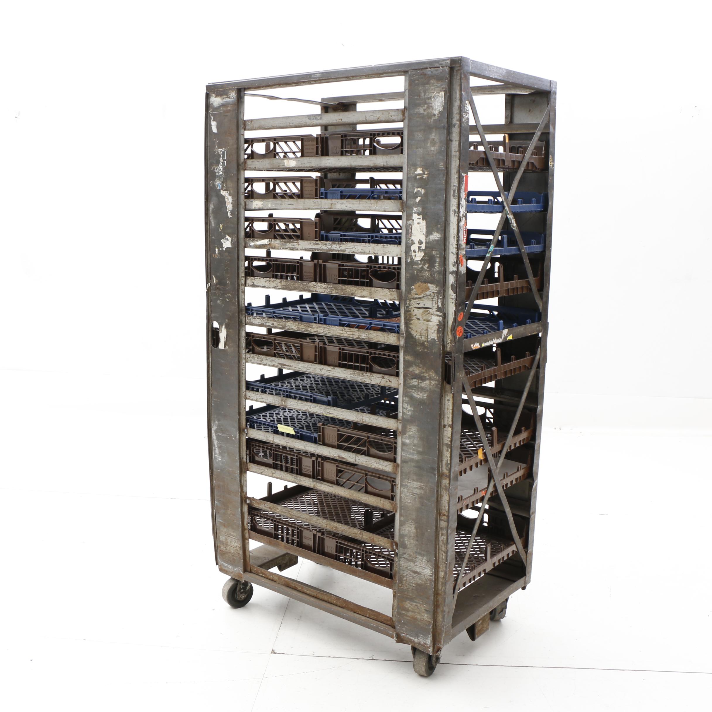 Vintage Industrial Bread Cart EBTH