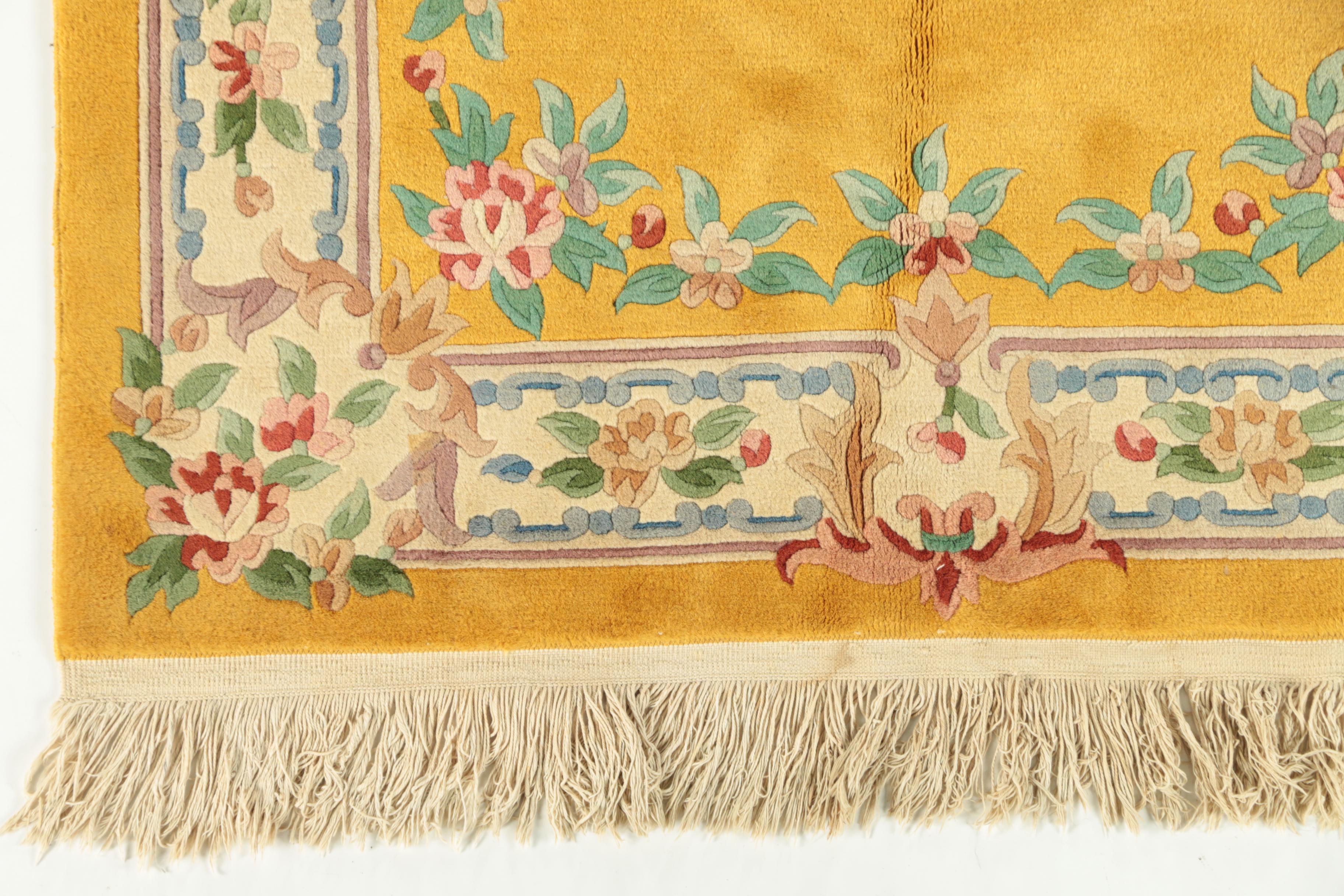 HandKnotted Chinese Carved Wool Area Rug EBTH