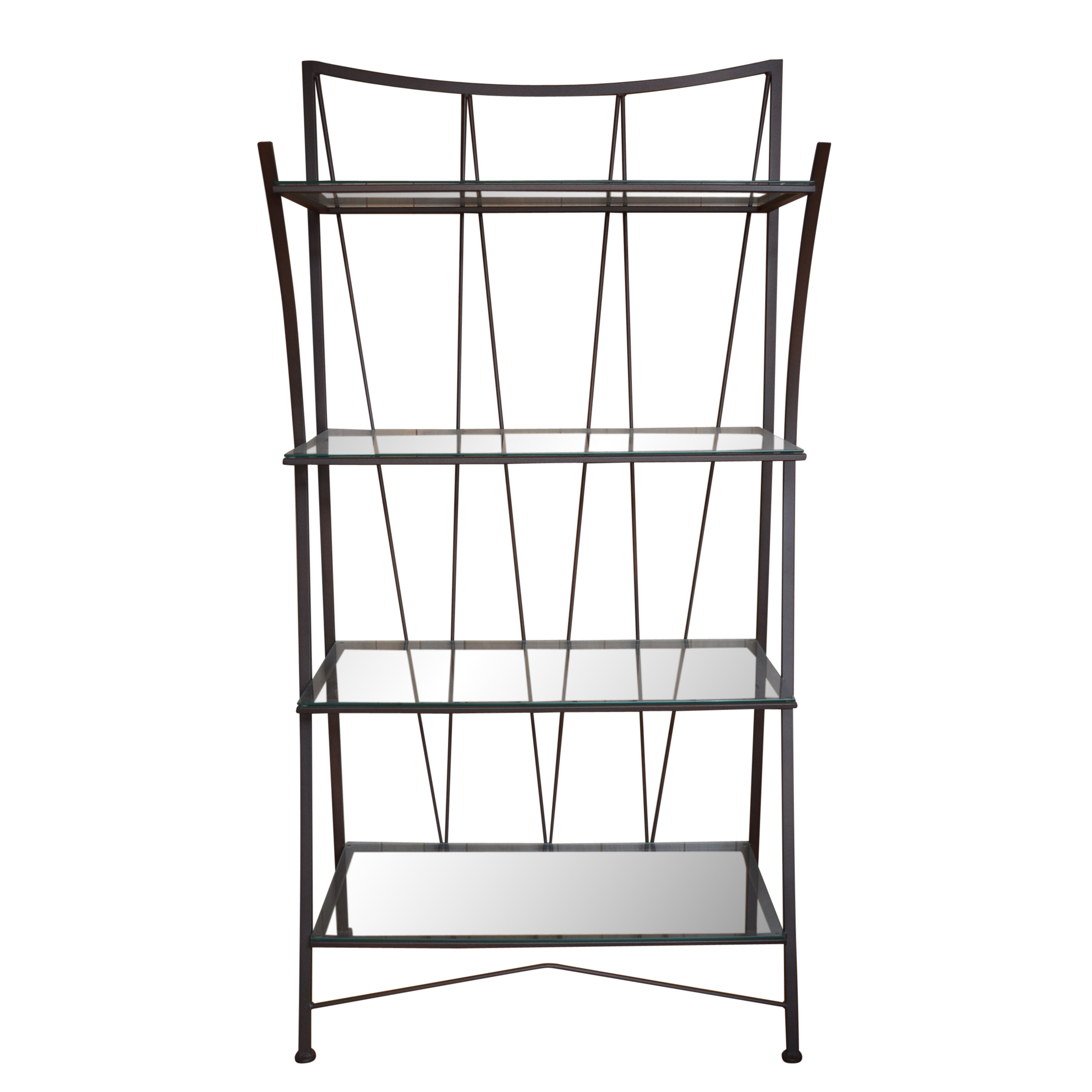 Mid Century Metal and Glass Shelving Unit EBTH