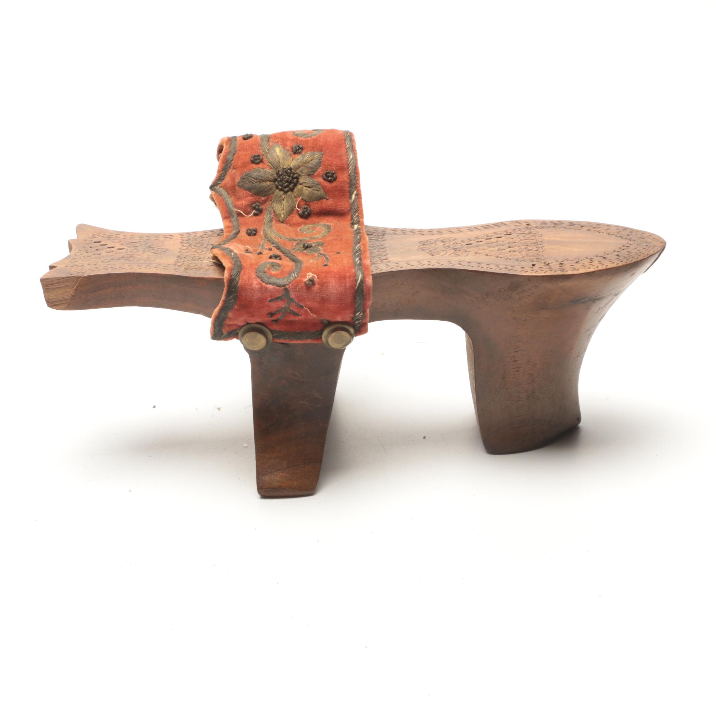 Antique HandCarved Wooden Turkish Bath Clogs EBTH