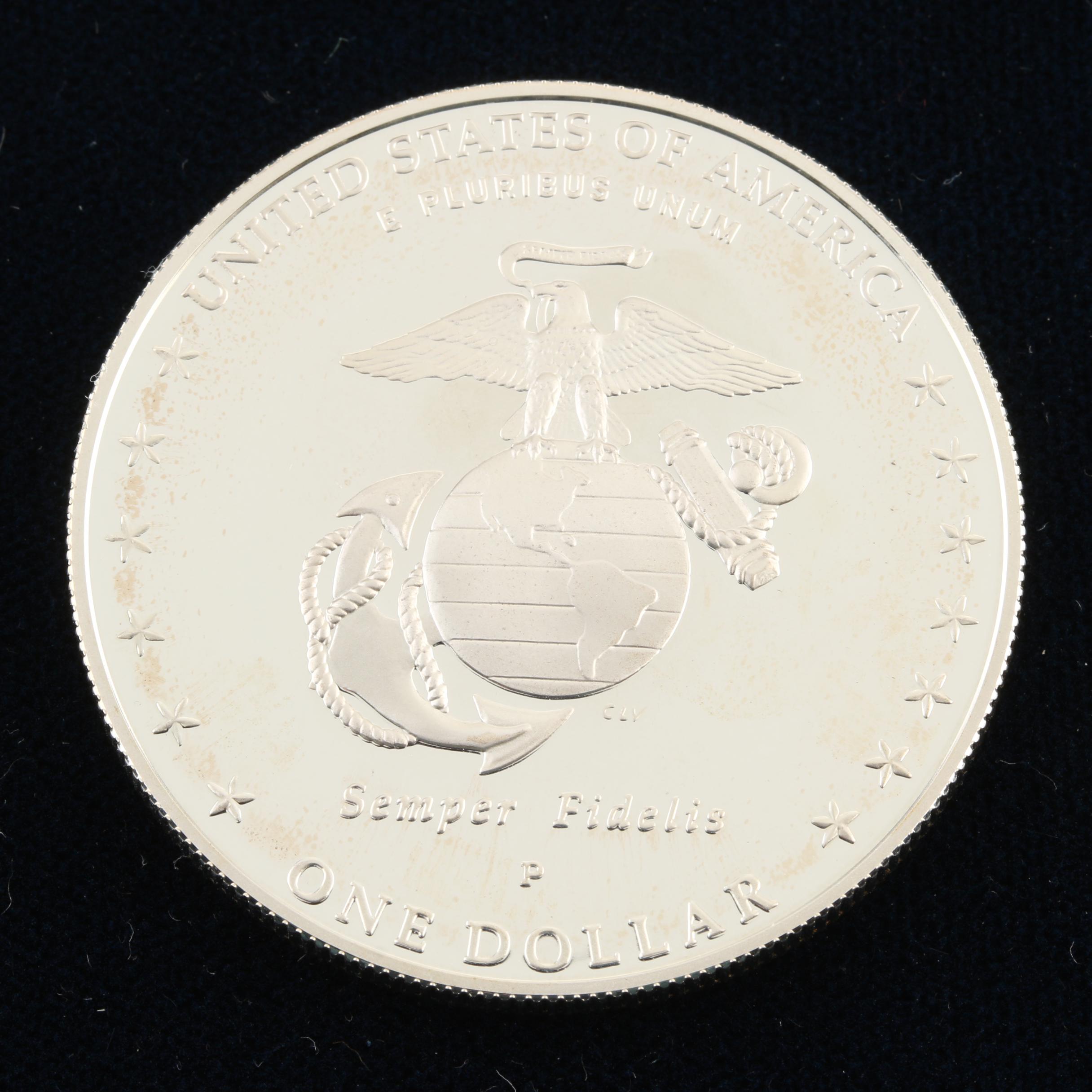 2005-P Marine Corps 230th Anniversary Commemorative Proof Silver Dollar ...