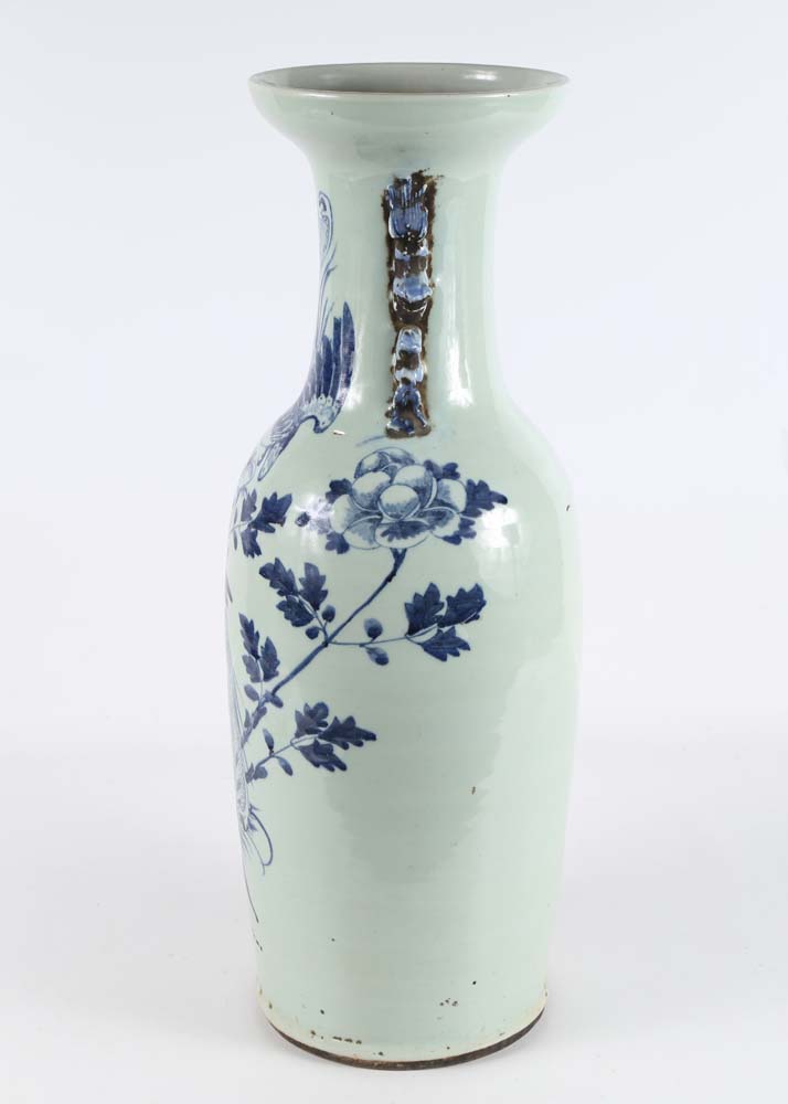 Antique Chinese Blue and White Floor Vase EBTH