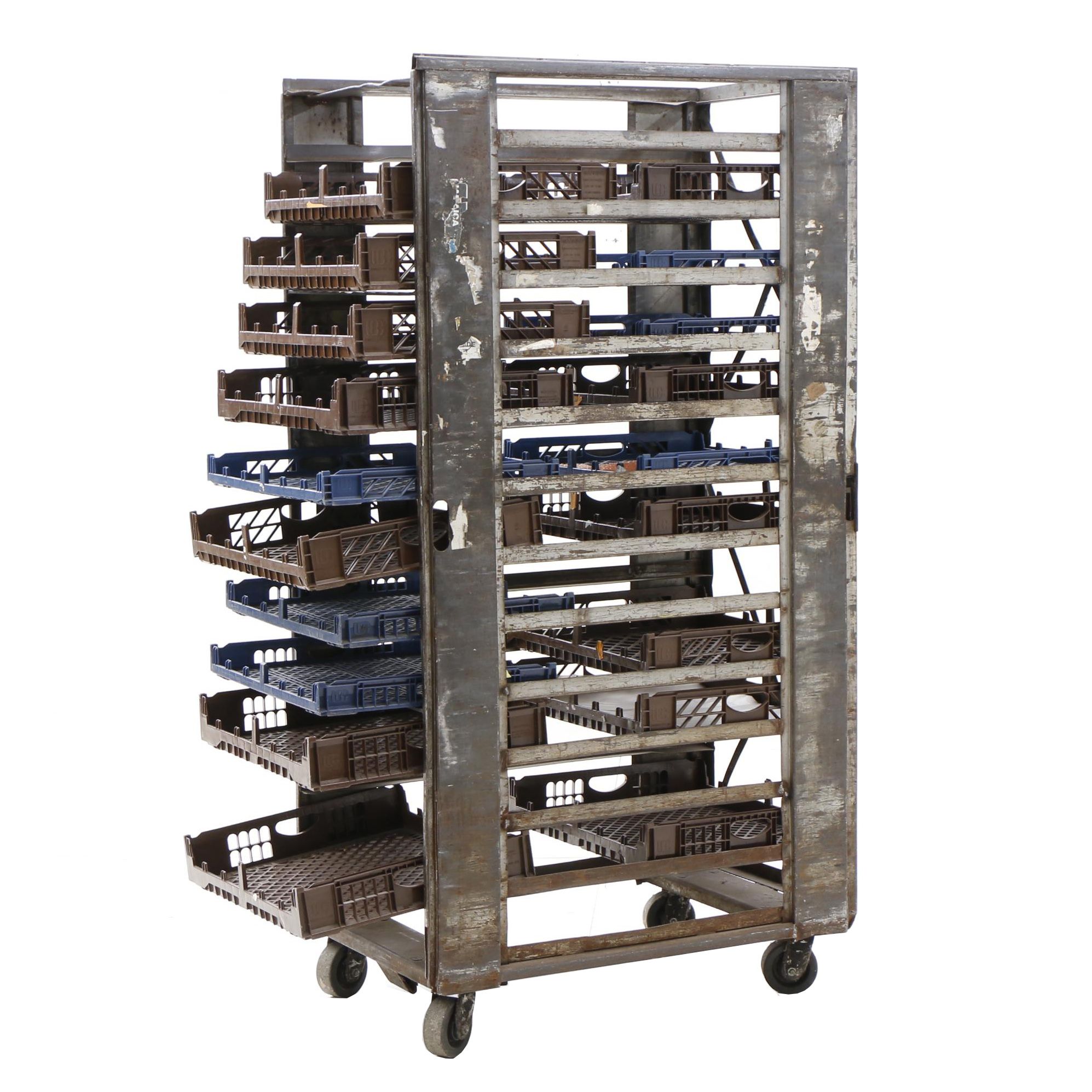 Vintage Industrial Bread Cart EBTH