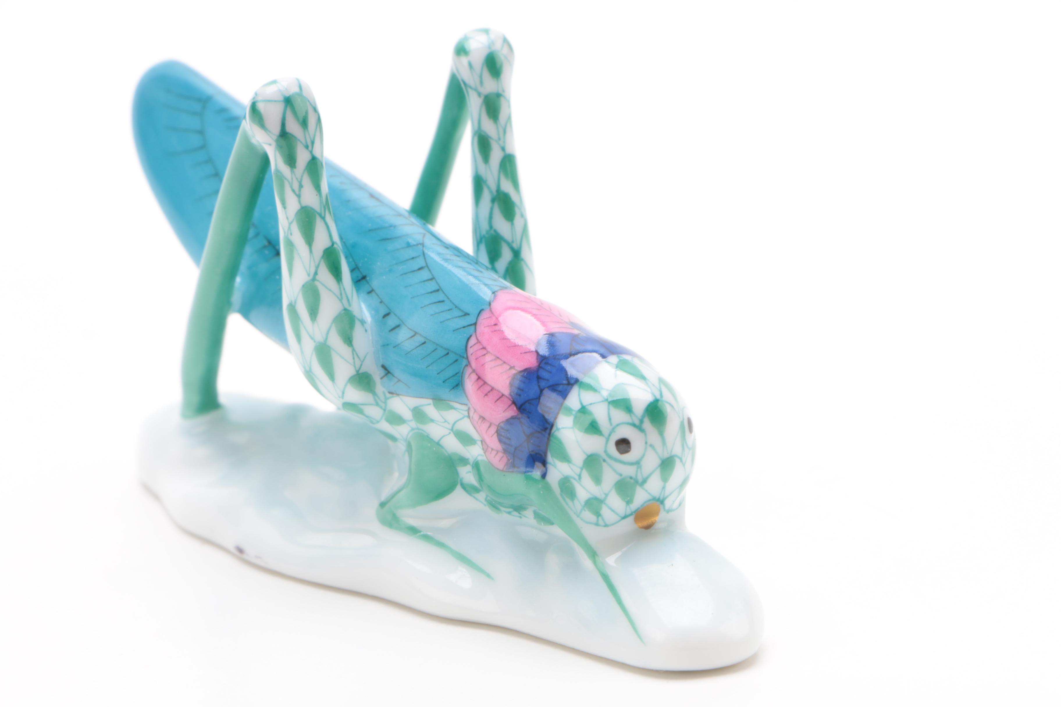 Herend Green" Hungarian HandPainted Porcelain Figurine EBTH