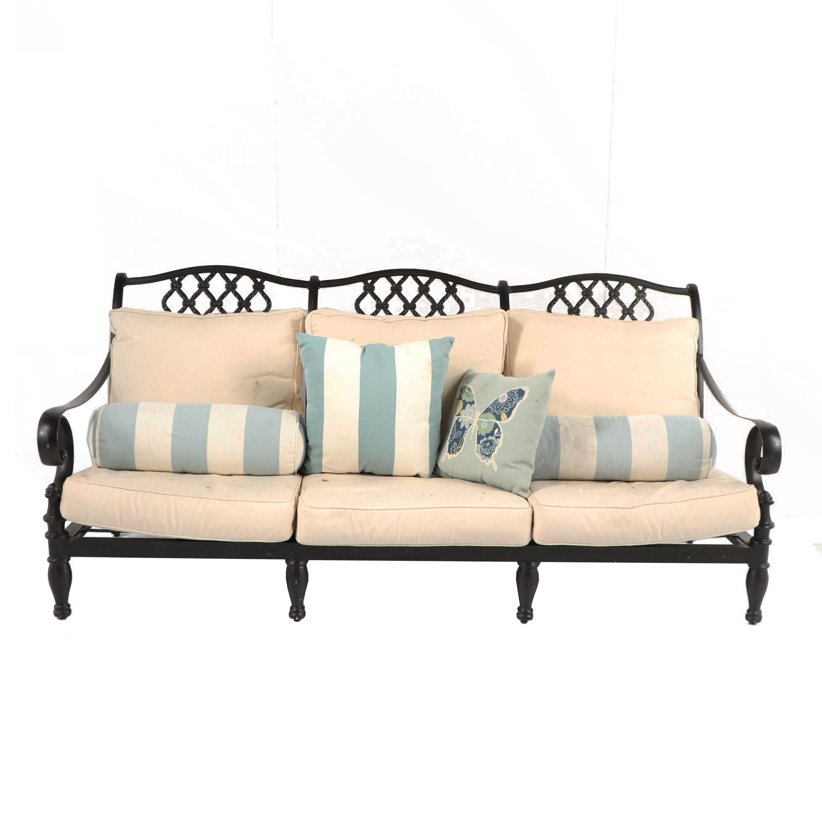 Metal Frame Patio Sofa EBTH