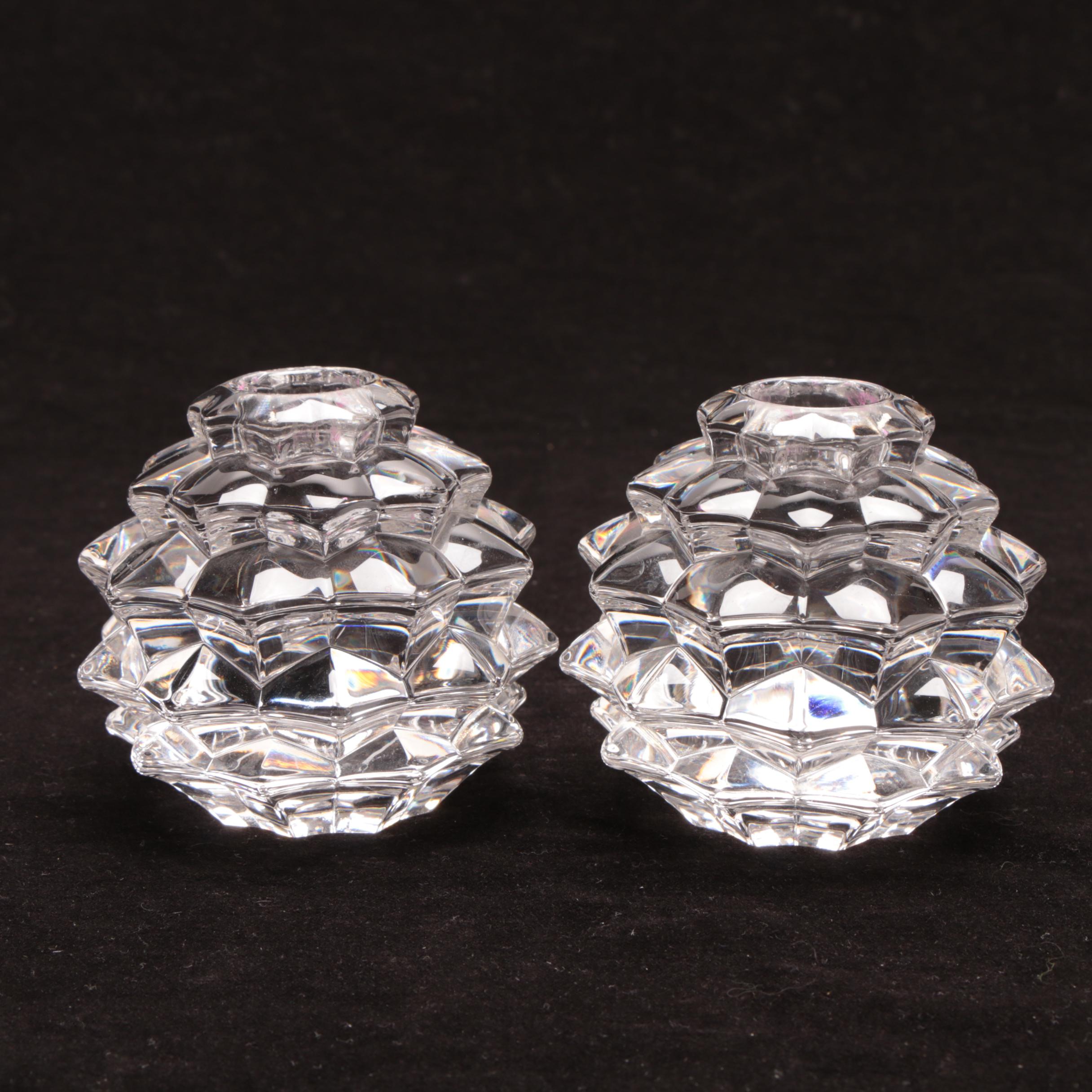 Tiffany & Co. Crystal Candle Holders with Fine Stationery EBTH