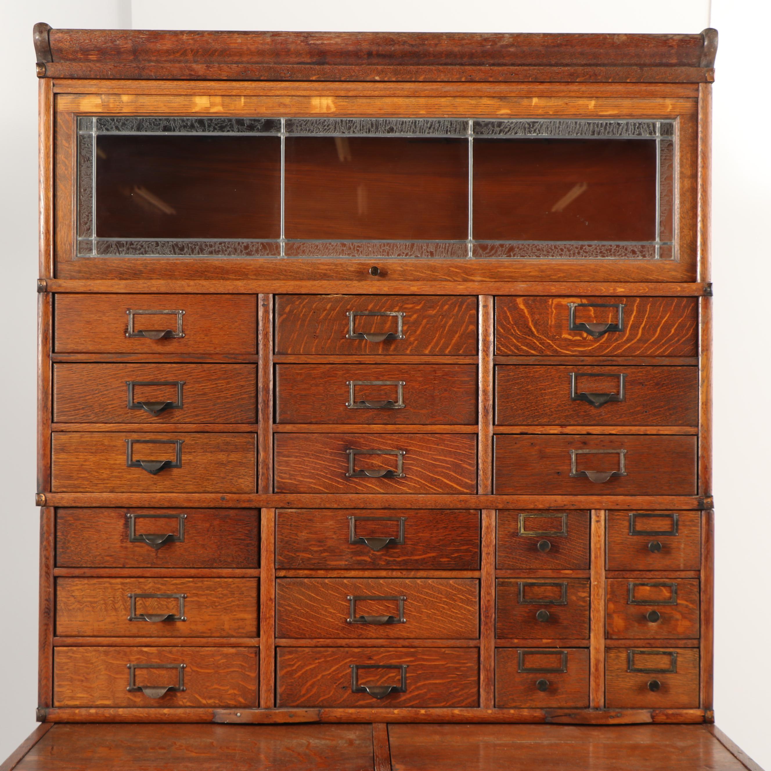 Vintage Oak Barrister Filing EBTH