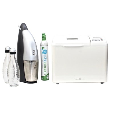 Williams Sonoma Breadmaker and Penguin Soda Stream Machine Williams Sonoma Breadmaker and Penguin Soda Stream Machine