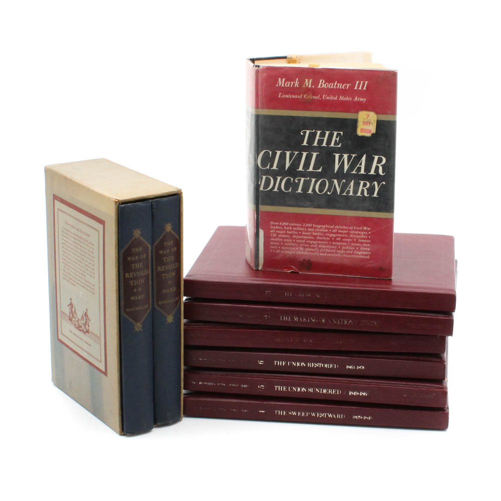 American History Books Including "The Civil War Dictionary" EBTH