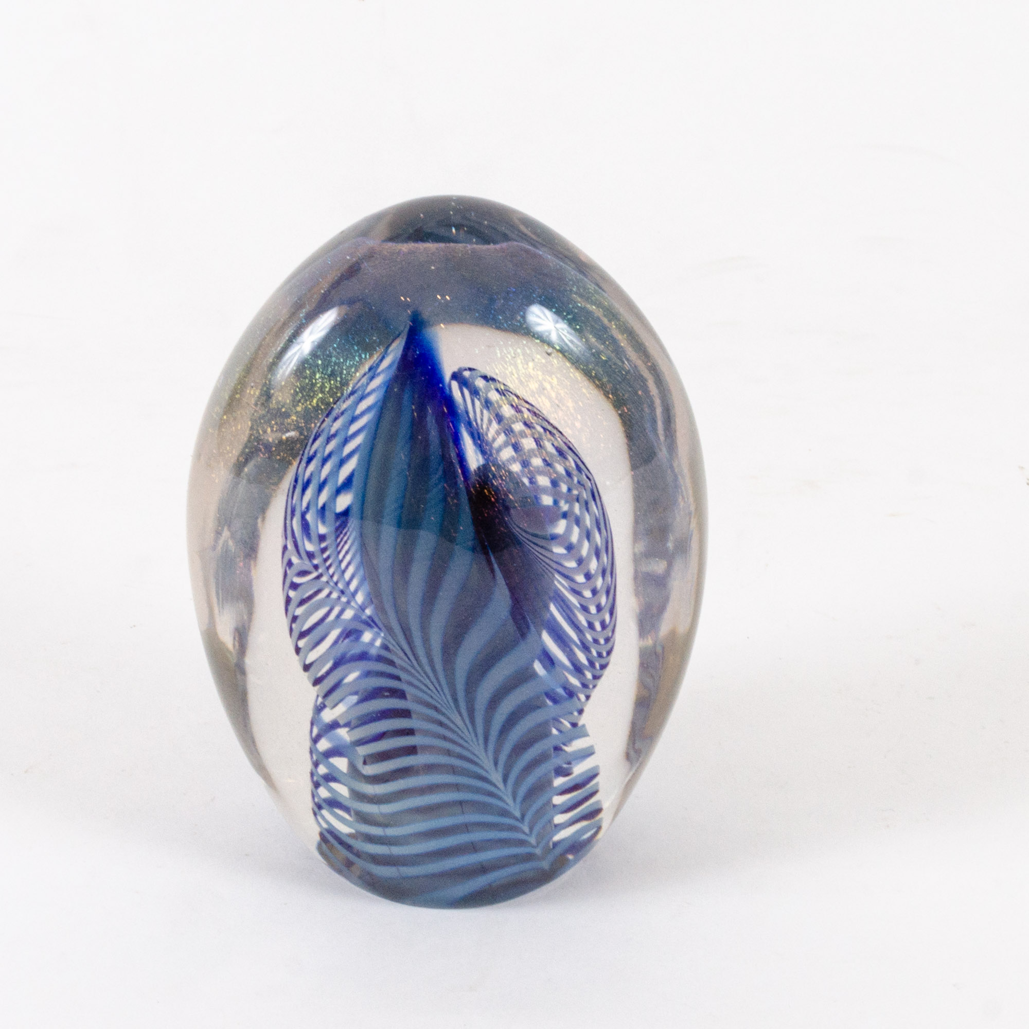 Robert Eickholt Signed Art Glass Paperweight, 1986 EBTH