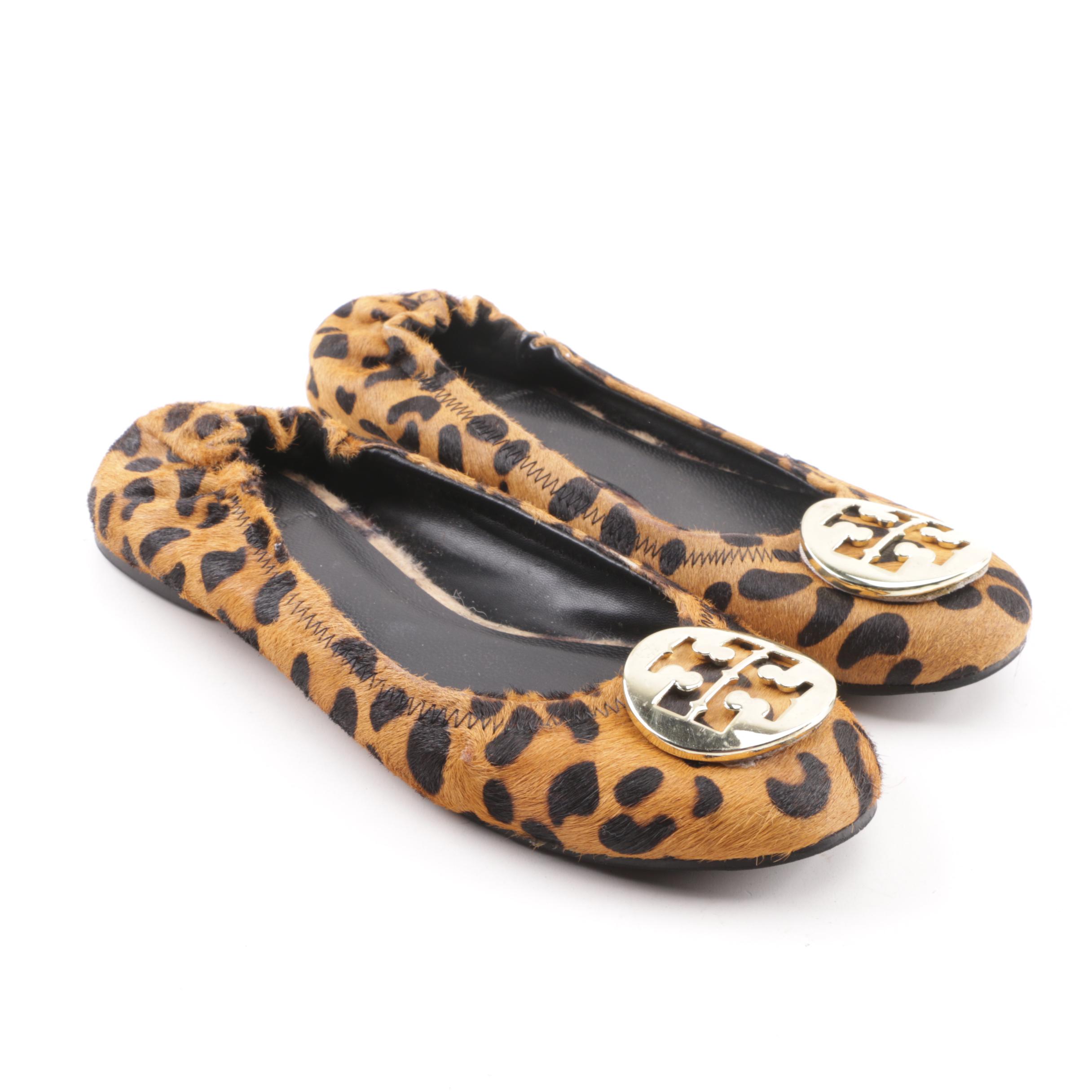 tory burch animal print flats