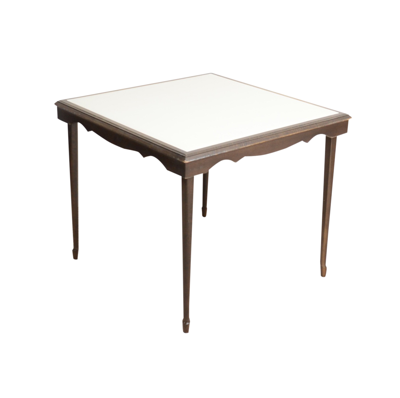 Wooden Folding Table With Vinyl Padded Top Ebth