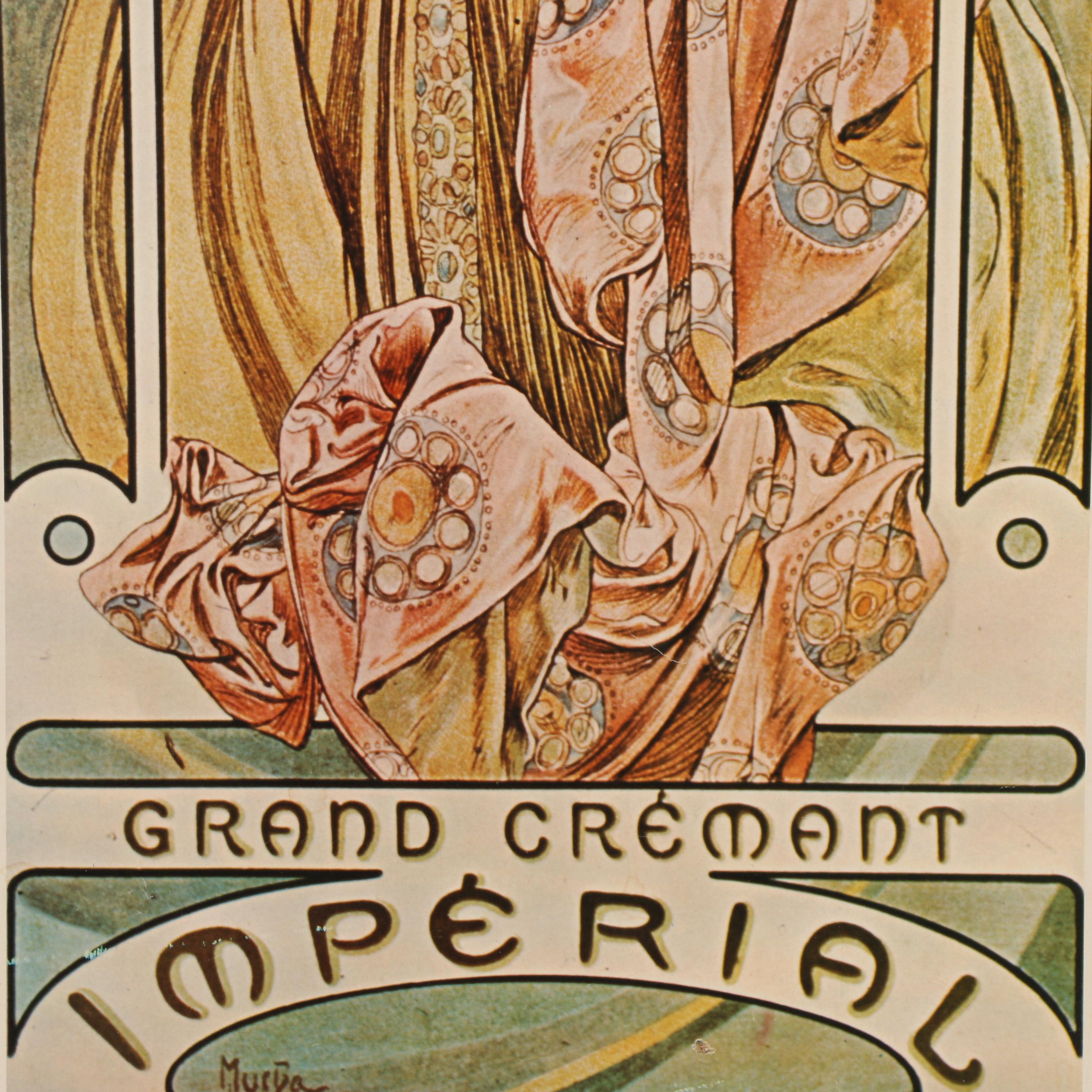 Moët & Chandon アールヌーボー版画 Vinilo Decorativo Autoadhesivo Alphonse Mucha - Diseño Moet Et