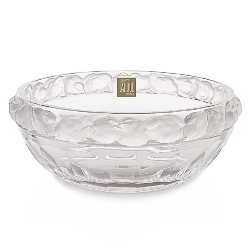 Lalique Crystal "Mésange" Bowl