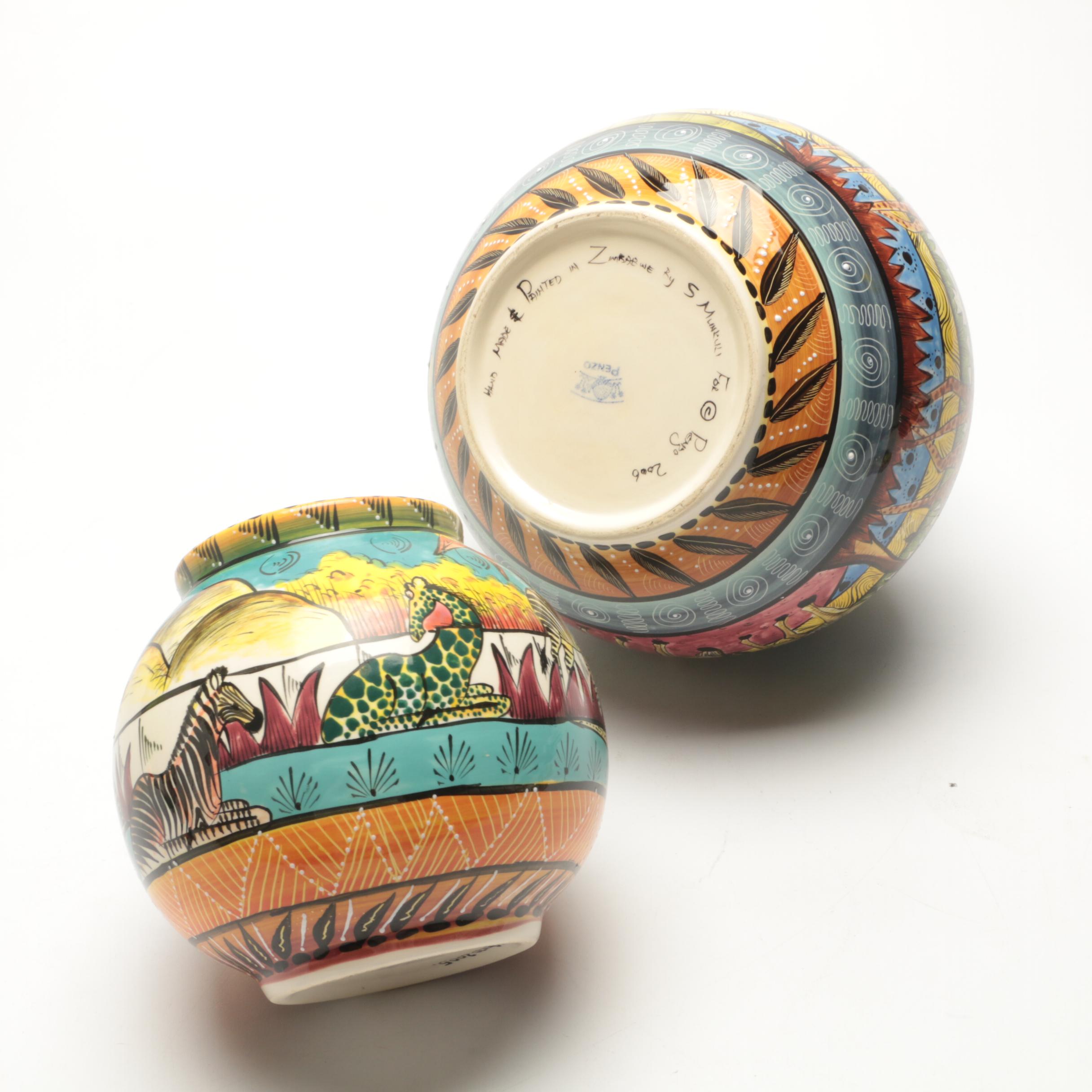 Penzo Zimbabwe HandPainted Pottery EBTH