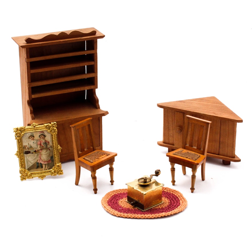 Antique German Schneegas and Erhard & Sonne Doll Furniture