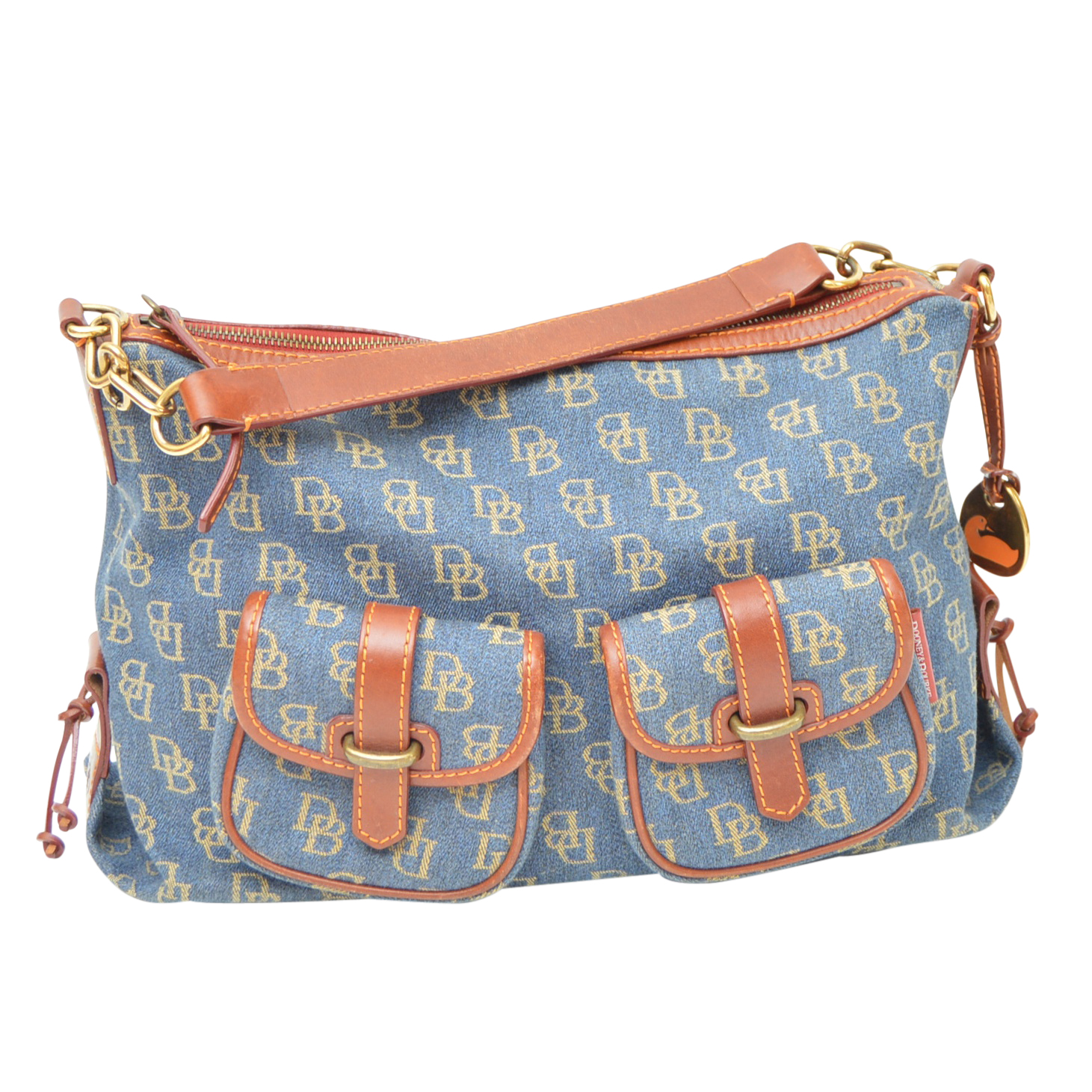 Dooney & Bourke Signature Canvas and Leather Shoulder Bag EBTH