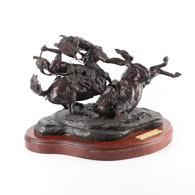 Sid Burns Bronze Sculpture "Tribal Enemies"