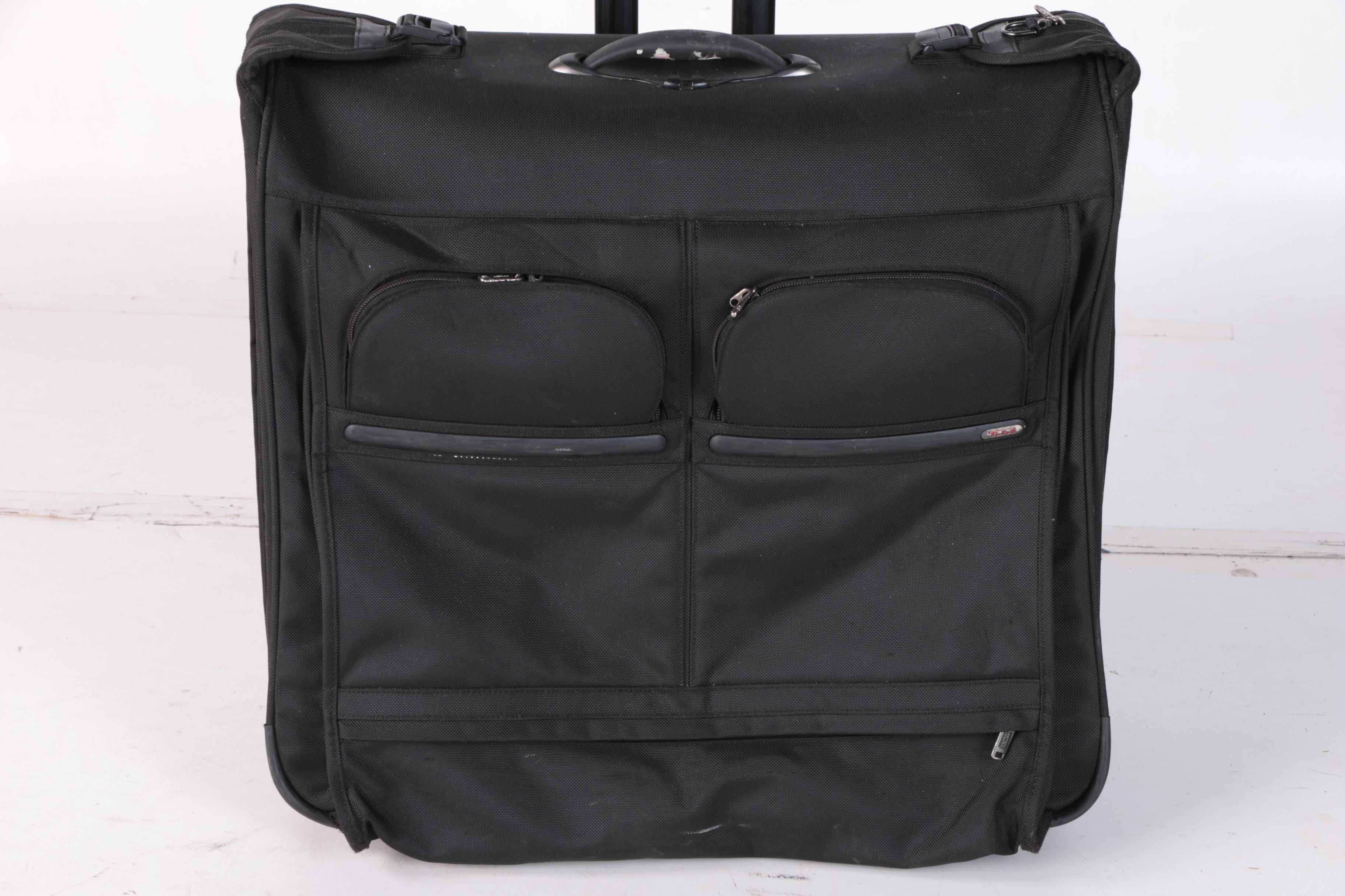 Tumi Black Nylon Garment Bag Suitcase with Wheels and Handle EBTH