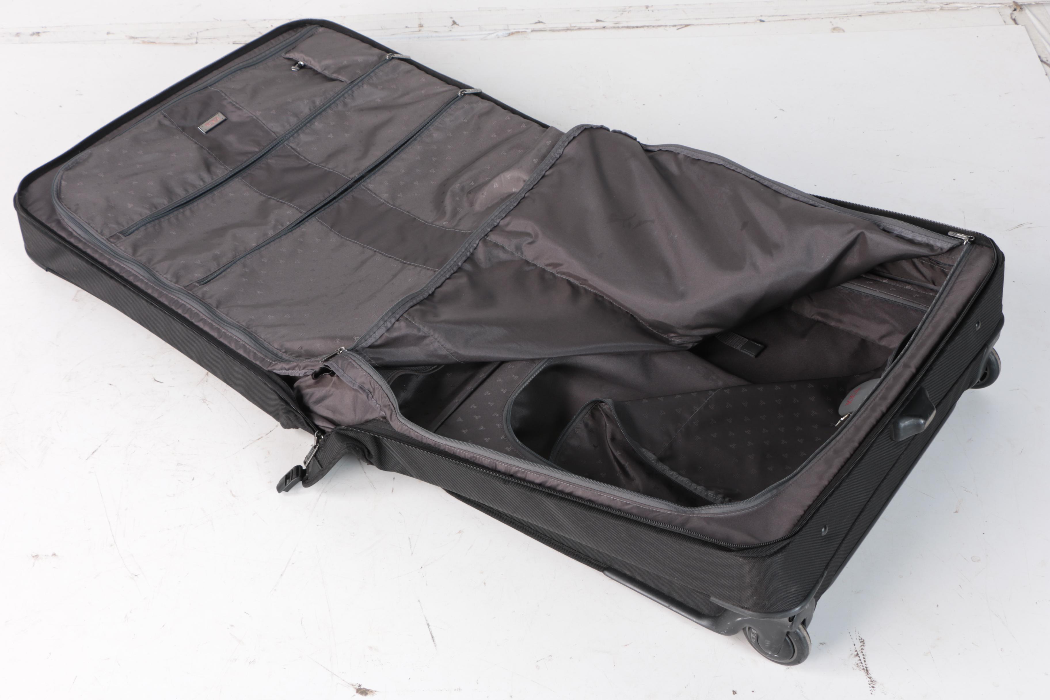 Tumi Black Nylon Garment Bag Suitcase with Wheels and Handle EBTH