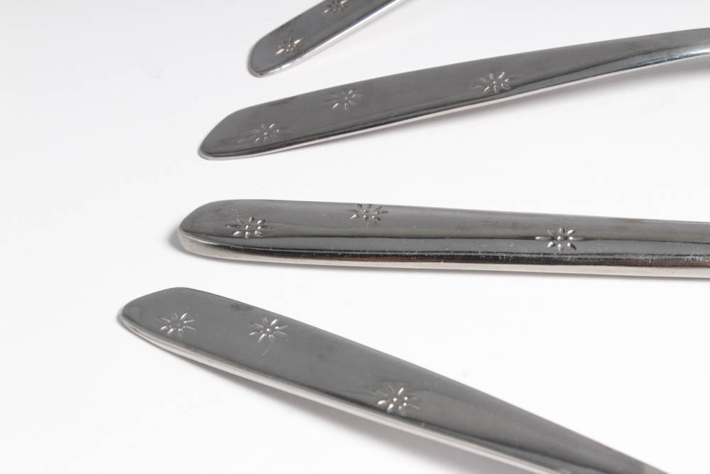 Vintage Superior Stainless "Atomic Starburst" Flatware EBTH