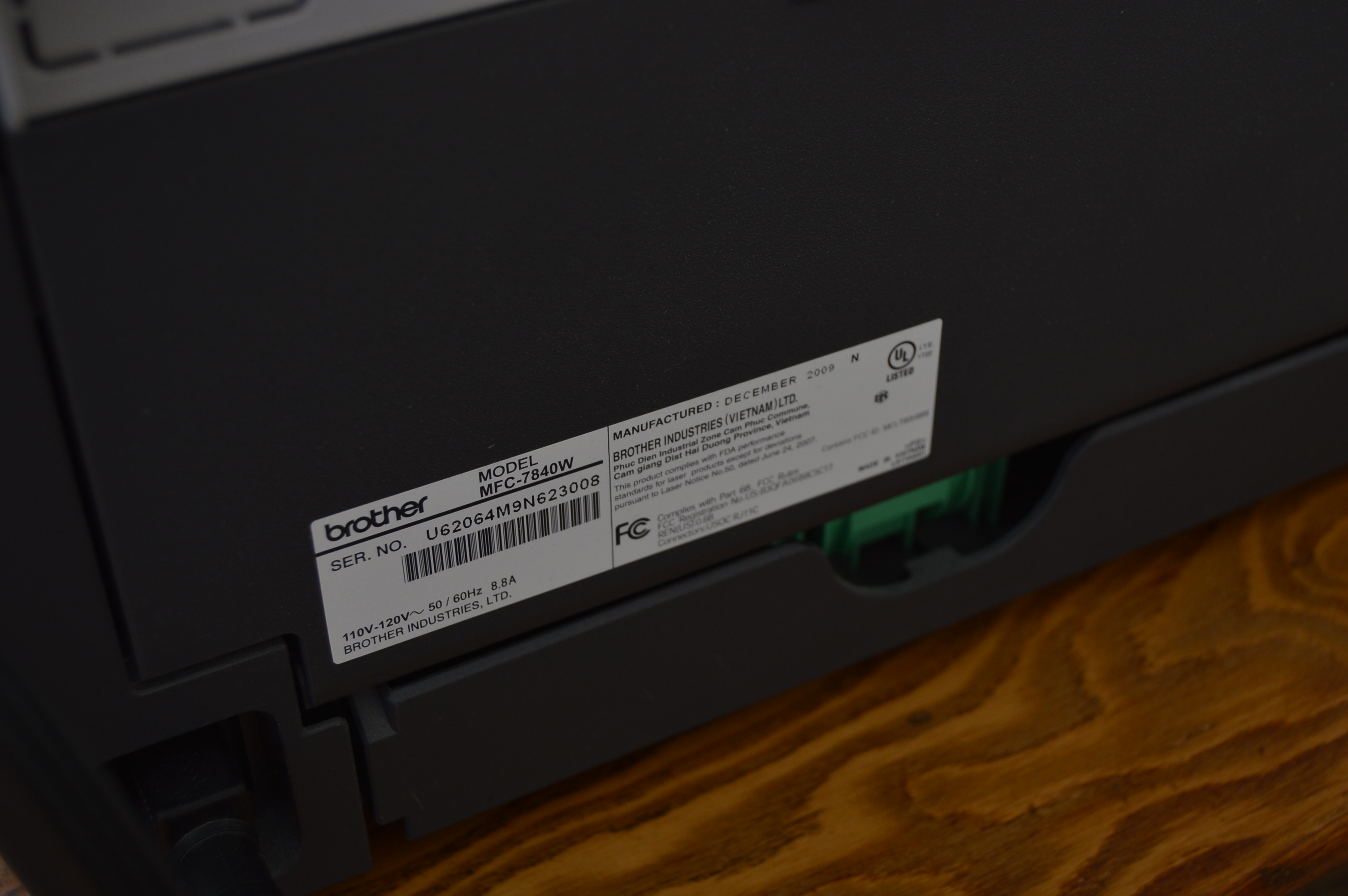 Brother MFC7840W Fax/Scan/Copy Machine EBTH