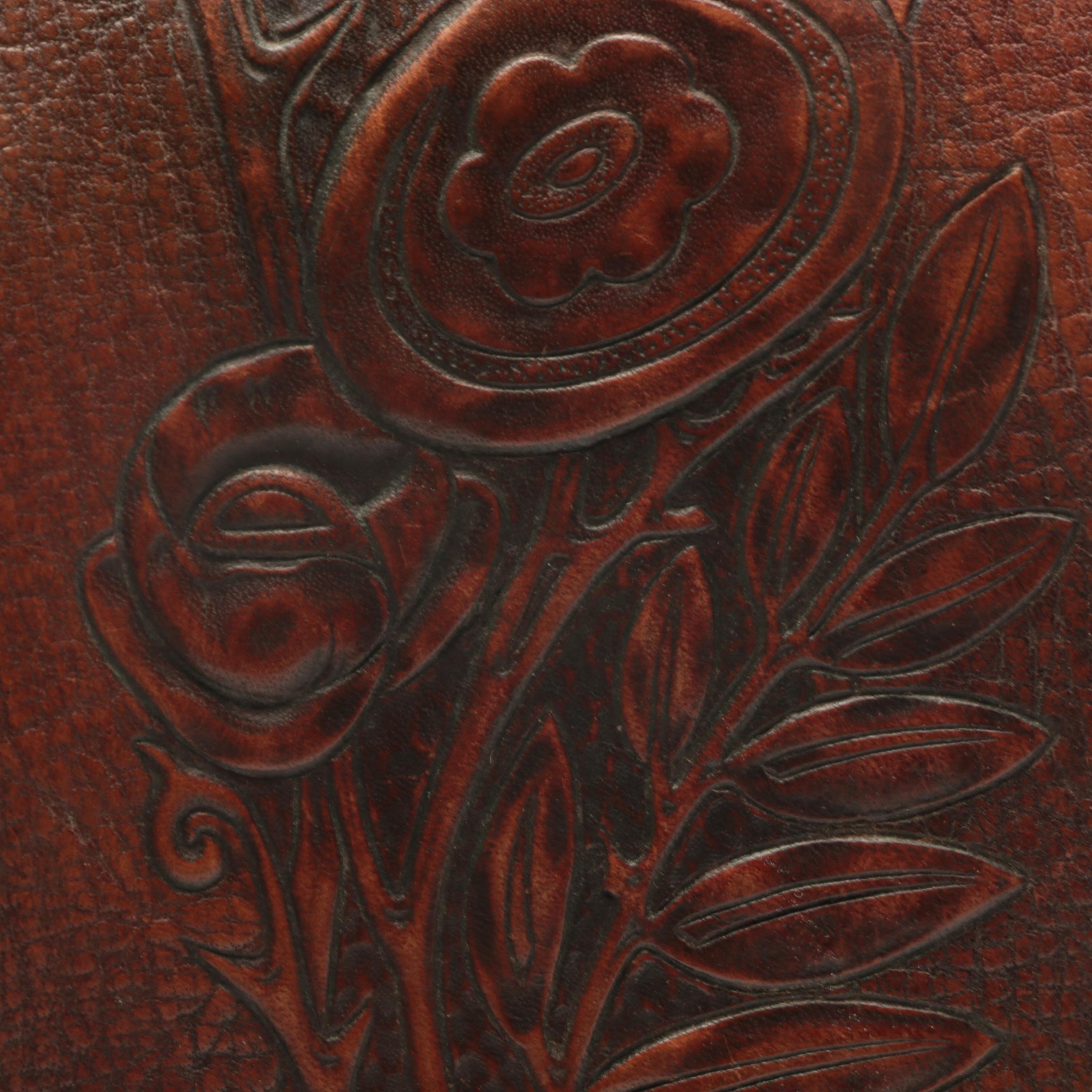 1910s Antique Nocona Bags Arts & Crafts Tooled Leather Frame Bag EBTH