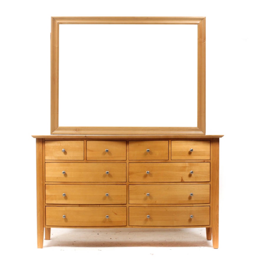 Solid Pine Dresser With Mirror Ebth