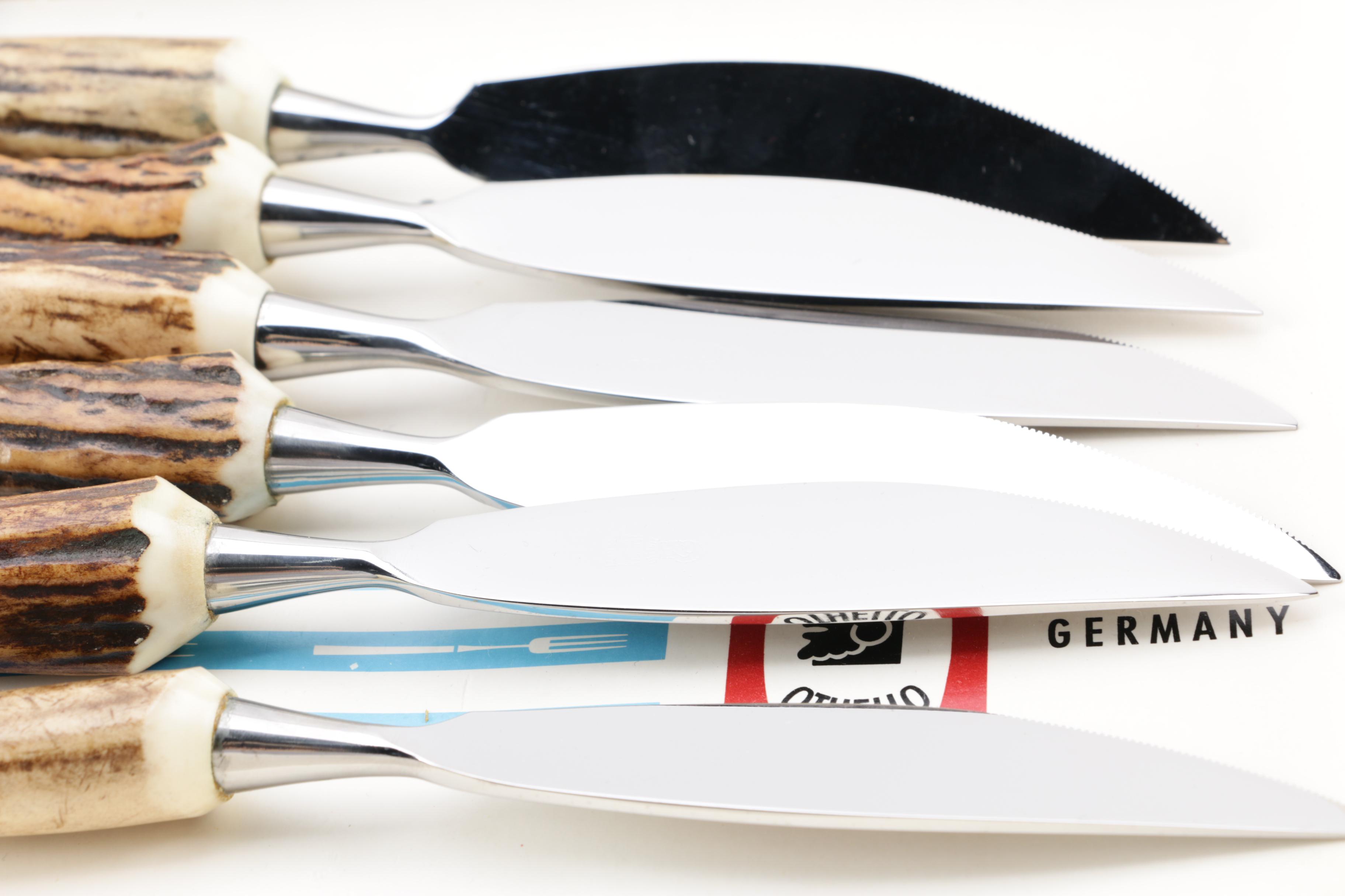 Anton Wingen Jr. "Othello" German Stag Handled Stainless Steel Steak