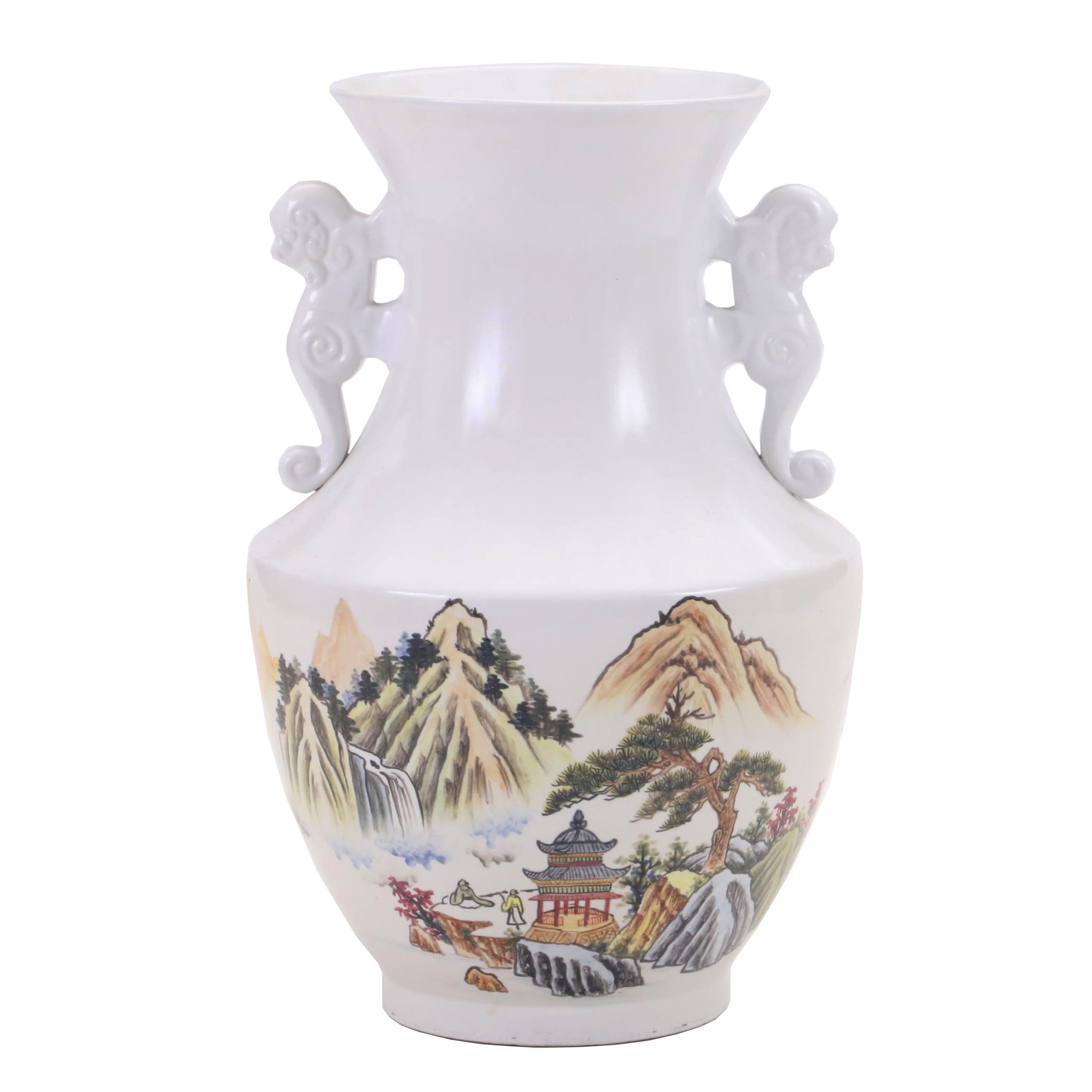 Large Chinese Hand Painted Floor Vase Ebth