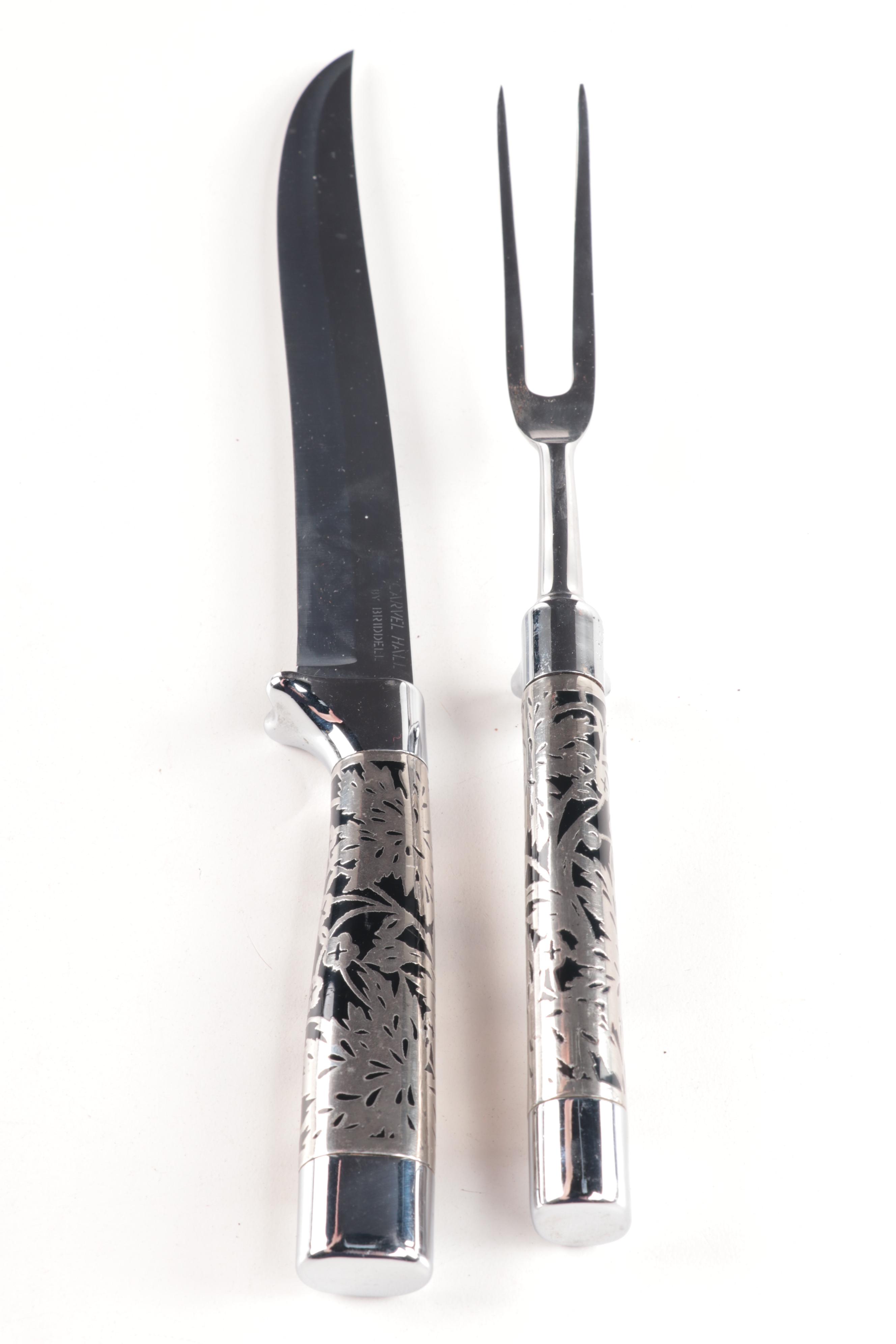 Carvel Hall by Briddell Carving Set with Steak Knives EBTH