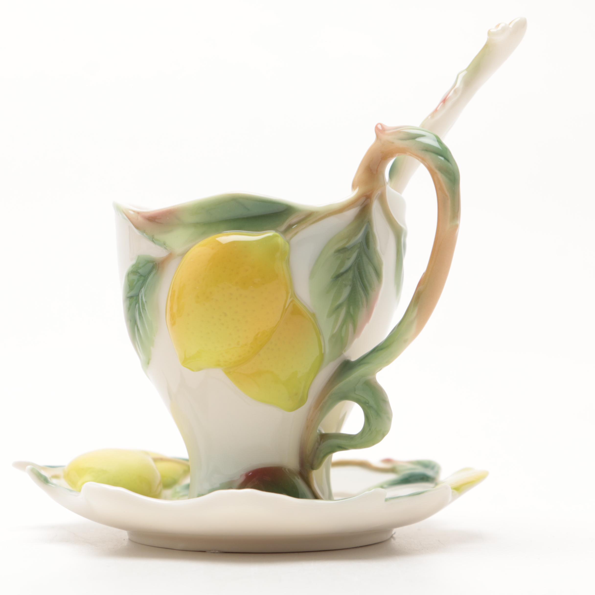 Franz Collection Lemon Tea Cups And Saucers EBTH
